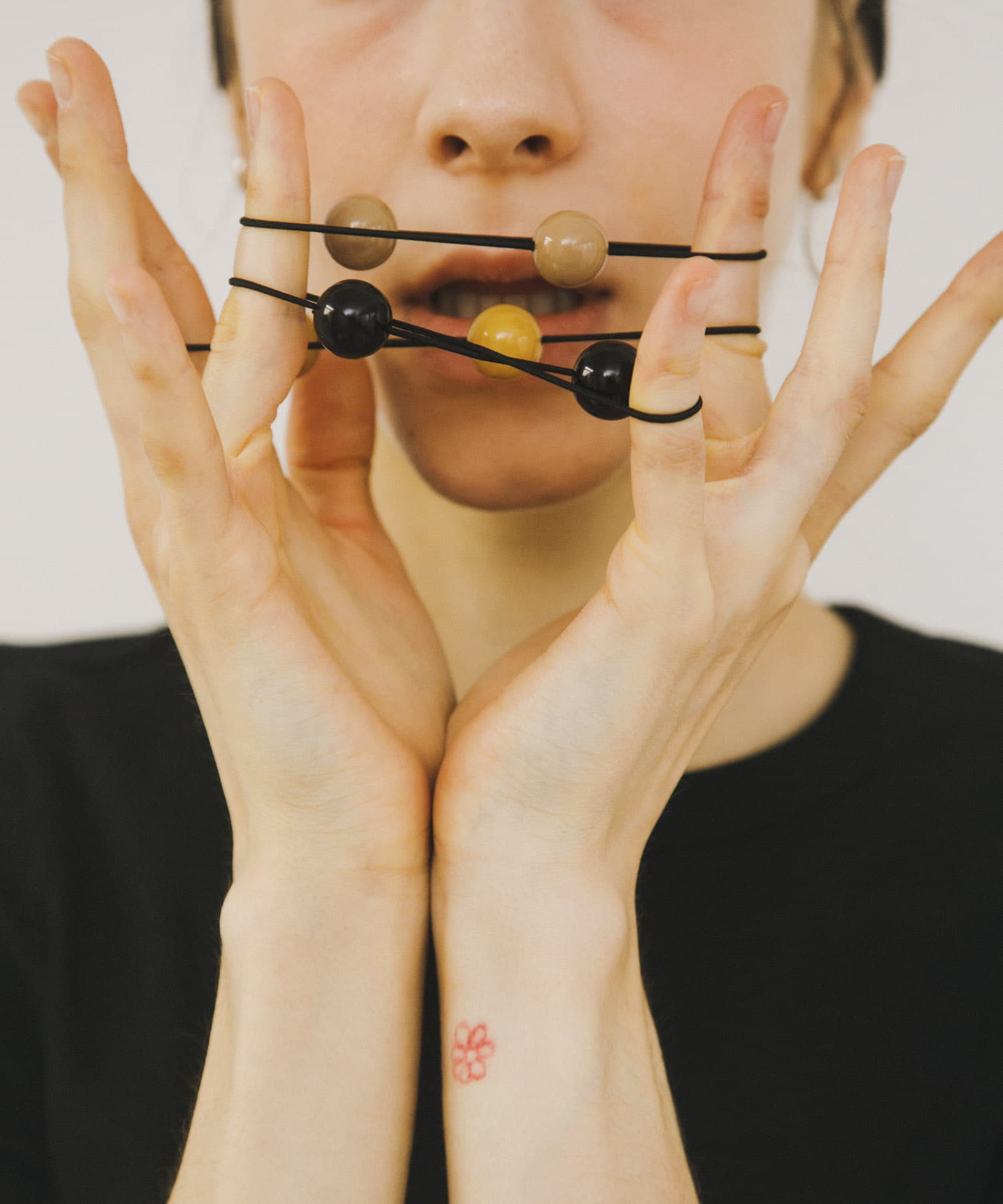 decor『デコール』　SET HAIR TIE BEIGE/BK -