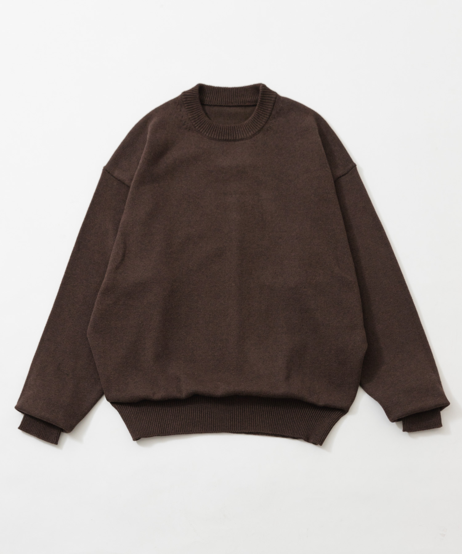 COTTON CASHMERE CREW NECK KNIT