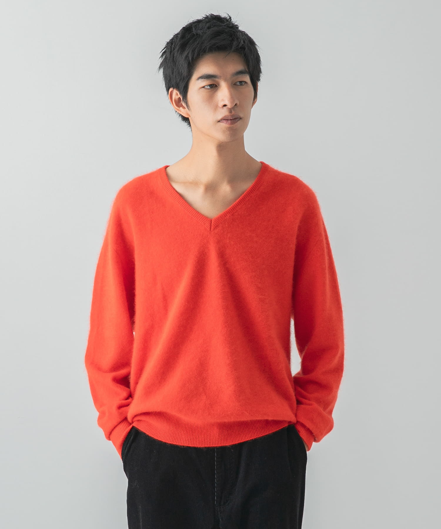 FUR WOOL V-NECK KNIT(M ORANGE): トップス｜URBAN RESEARCH公式