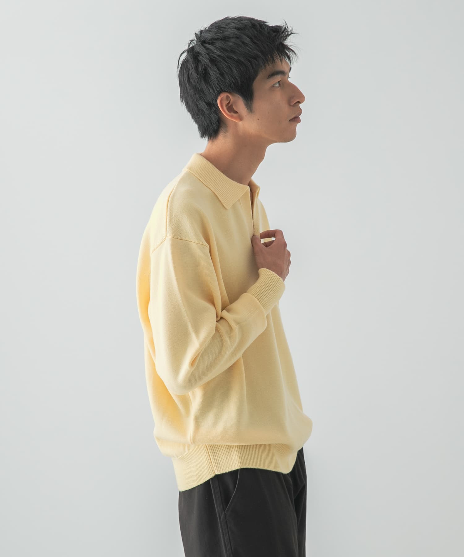 CASHFEEL MID SKIPPER KNIT(M YELLOW BEG): トップス｜URBAN RESEARCH
