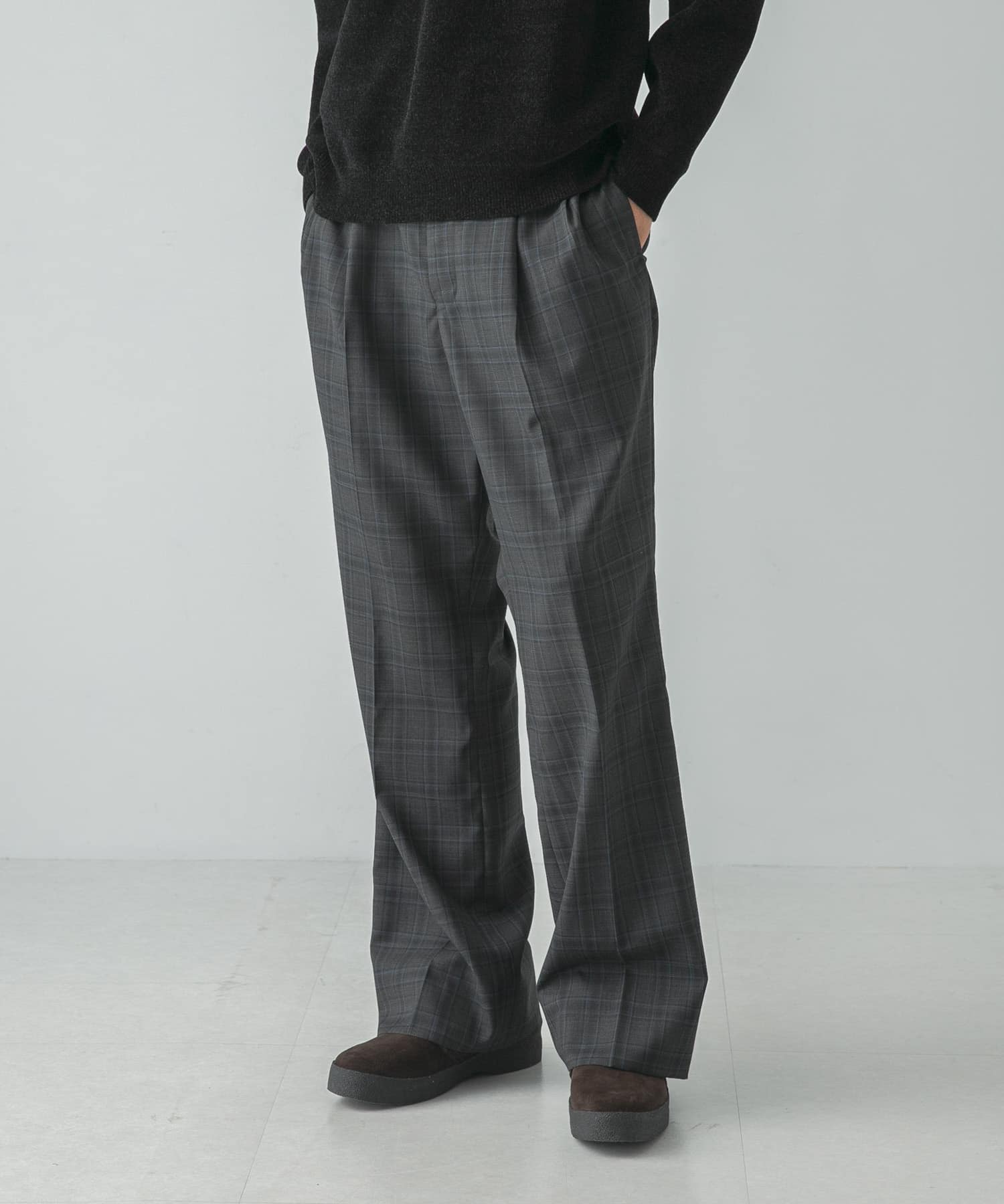 TW CHECK SEMI FLARE PANTS