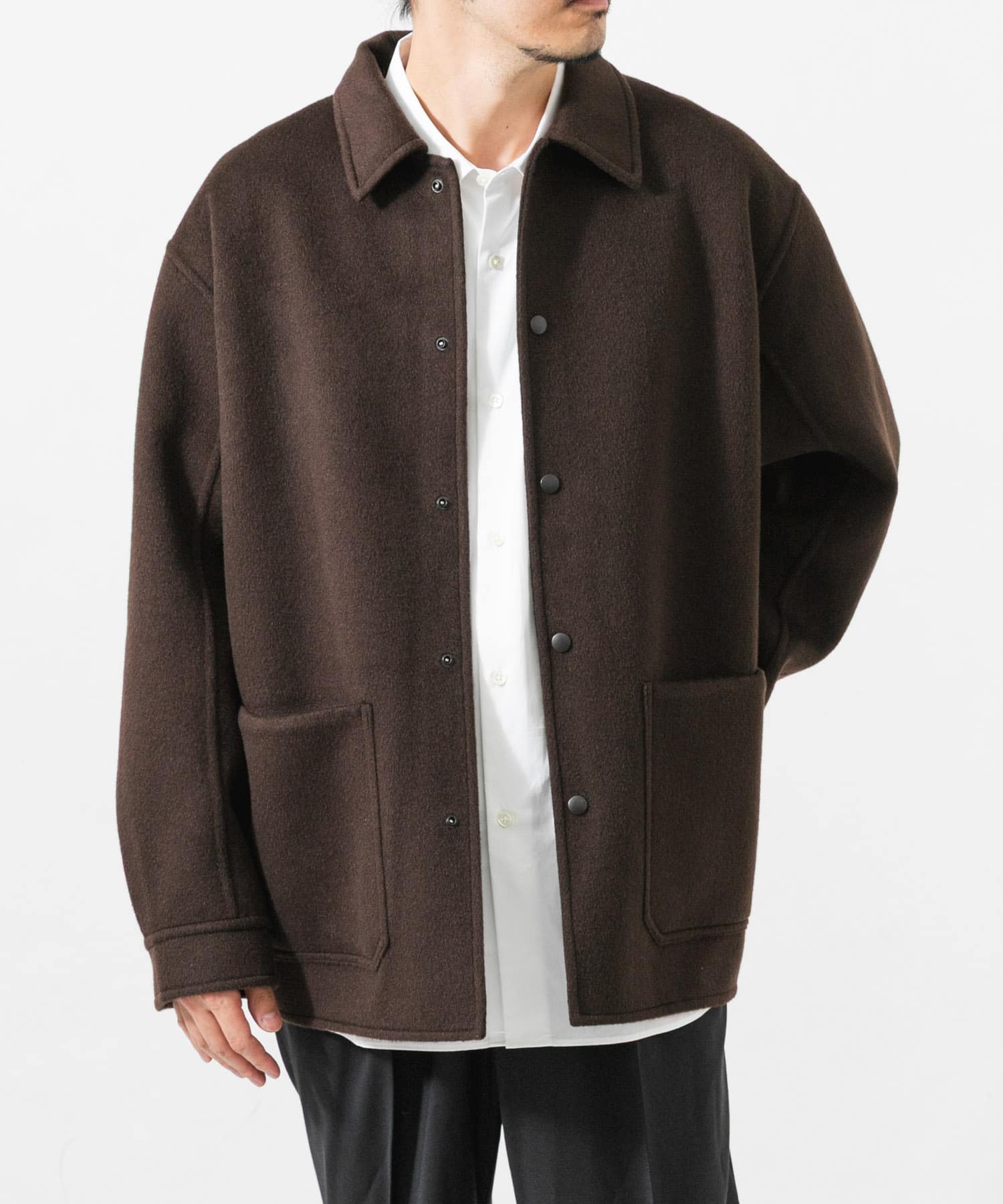 別注』FRAIZZOLI×URBAN RESEARCH REVER COVERALL JACKET(46 BROWN