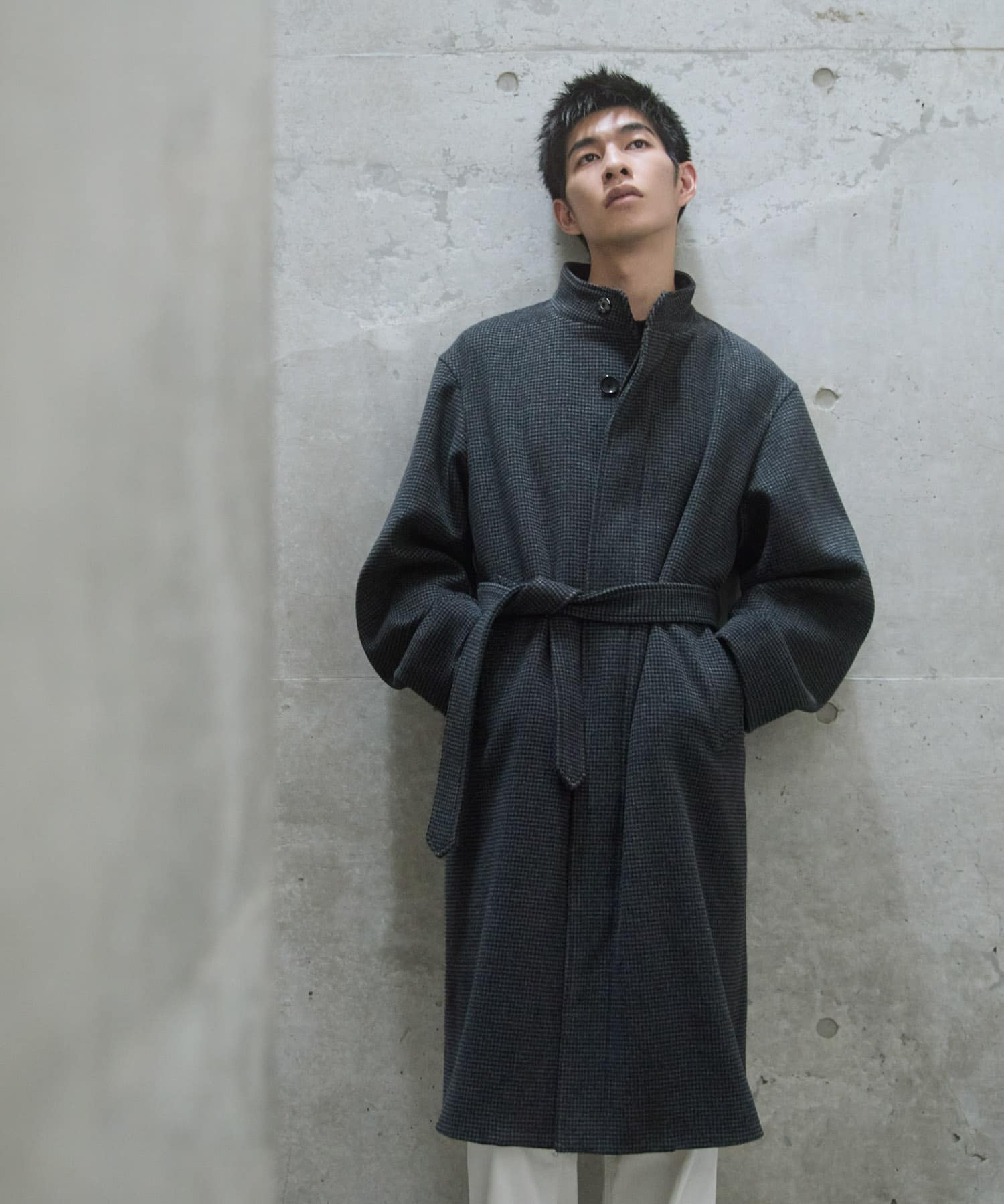WOOL STAND COLLAR COAT(M BLACKCHECK): アウター｜URBAN RESEARCH公式