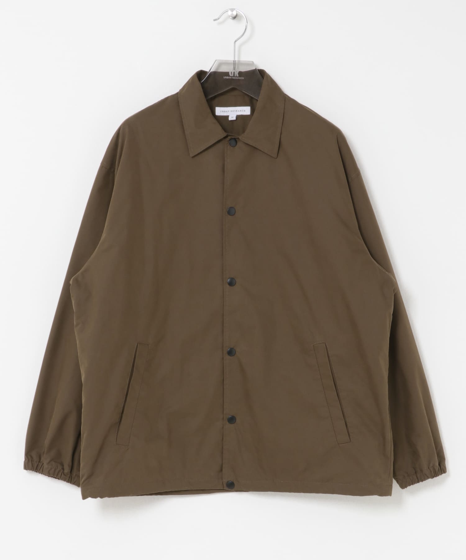 COTTON NYLON COACH JACKET BROWN M