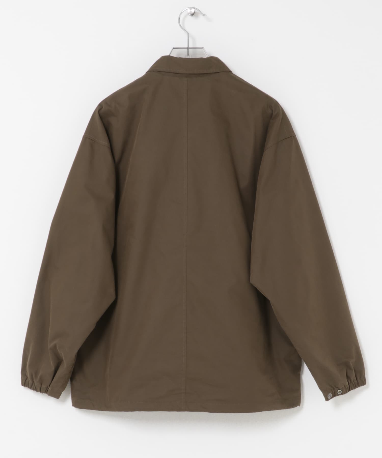 COTTON NYLON COACH JACKET BROWN M