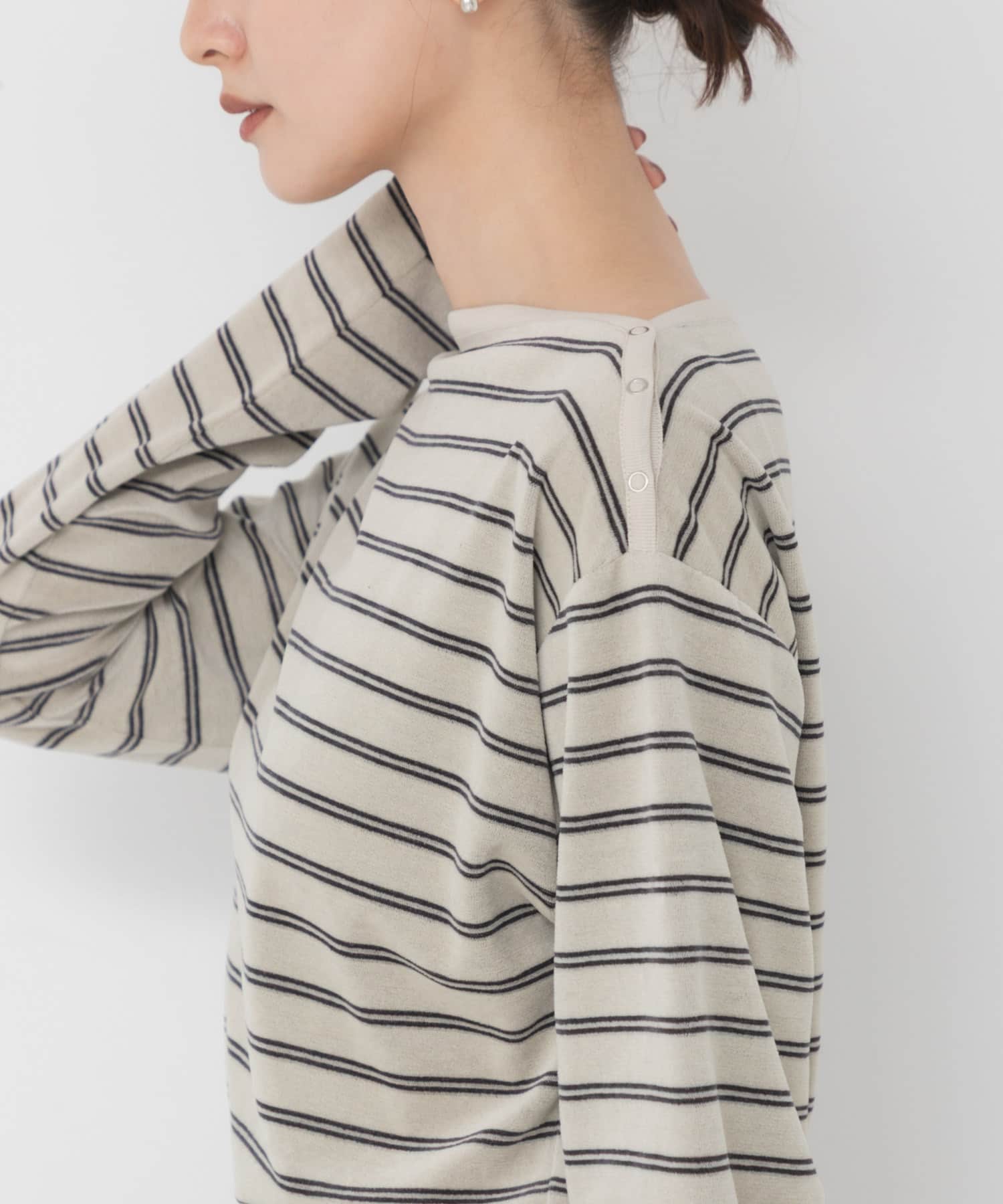 VELOUR BORDER 2WAY TOPS