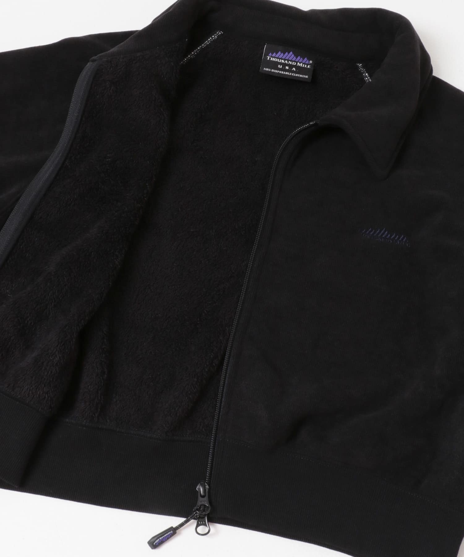『別注』THOUSAND MILE×URBAN RESEARCH　KNIT FLEECE ZIP PARKA BLACK Free