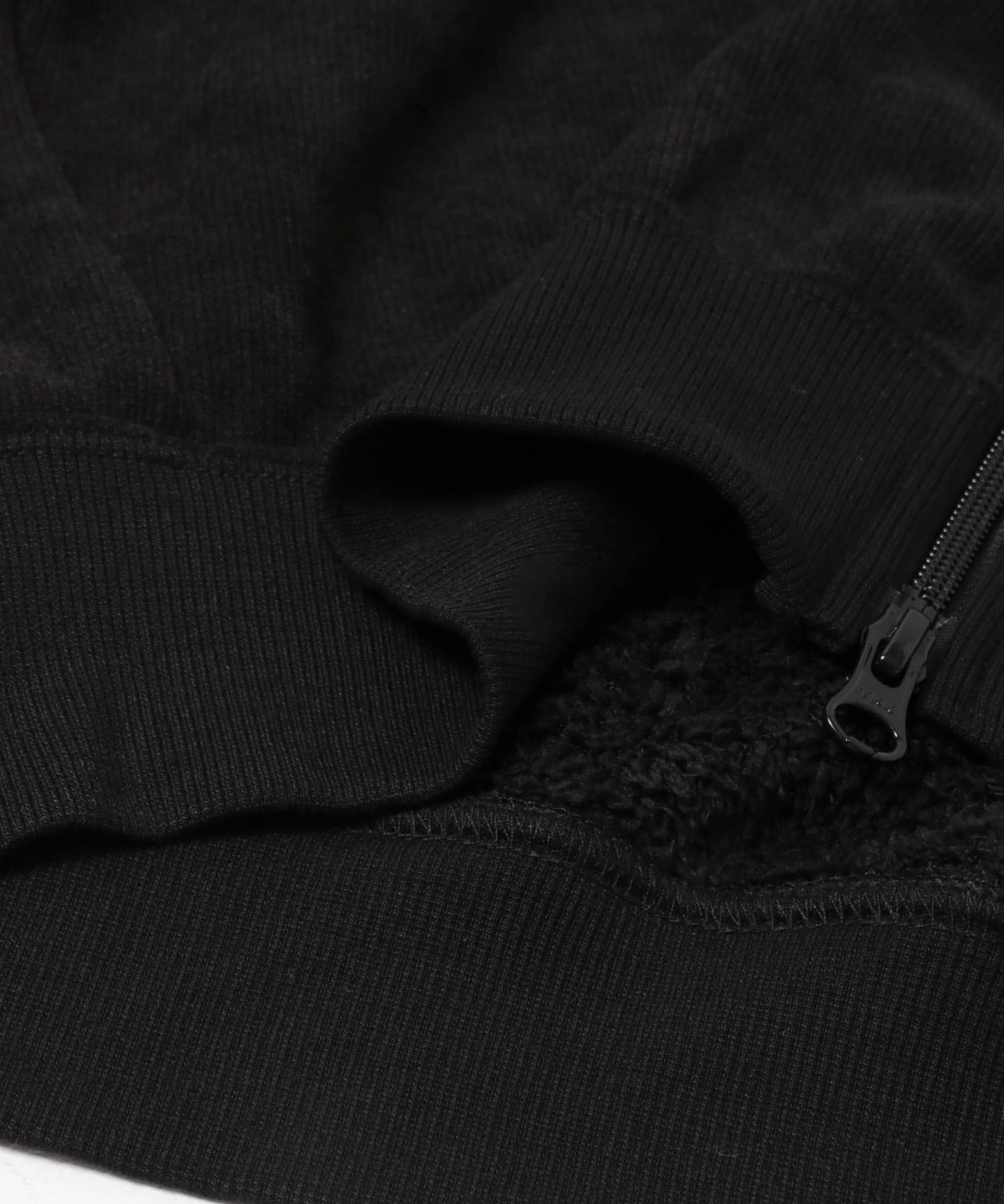 『別注』THOUSAND MILE×URBAN RESEARCH　KNIT FLEECE ZIP PARKA BLACK Free