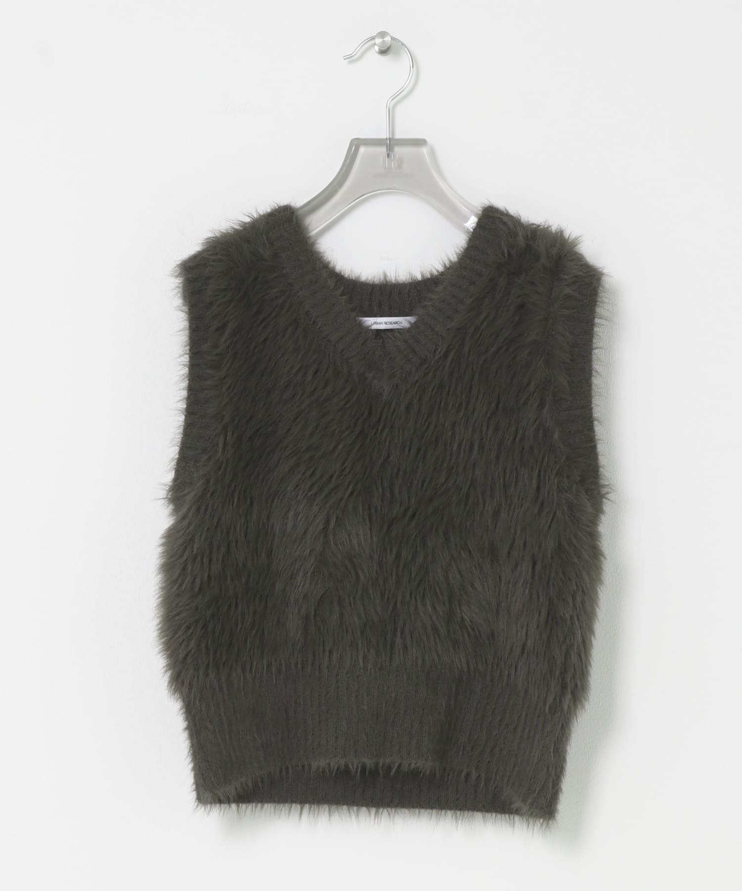 シャギーニットベスト CHARCOAL Free