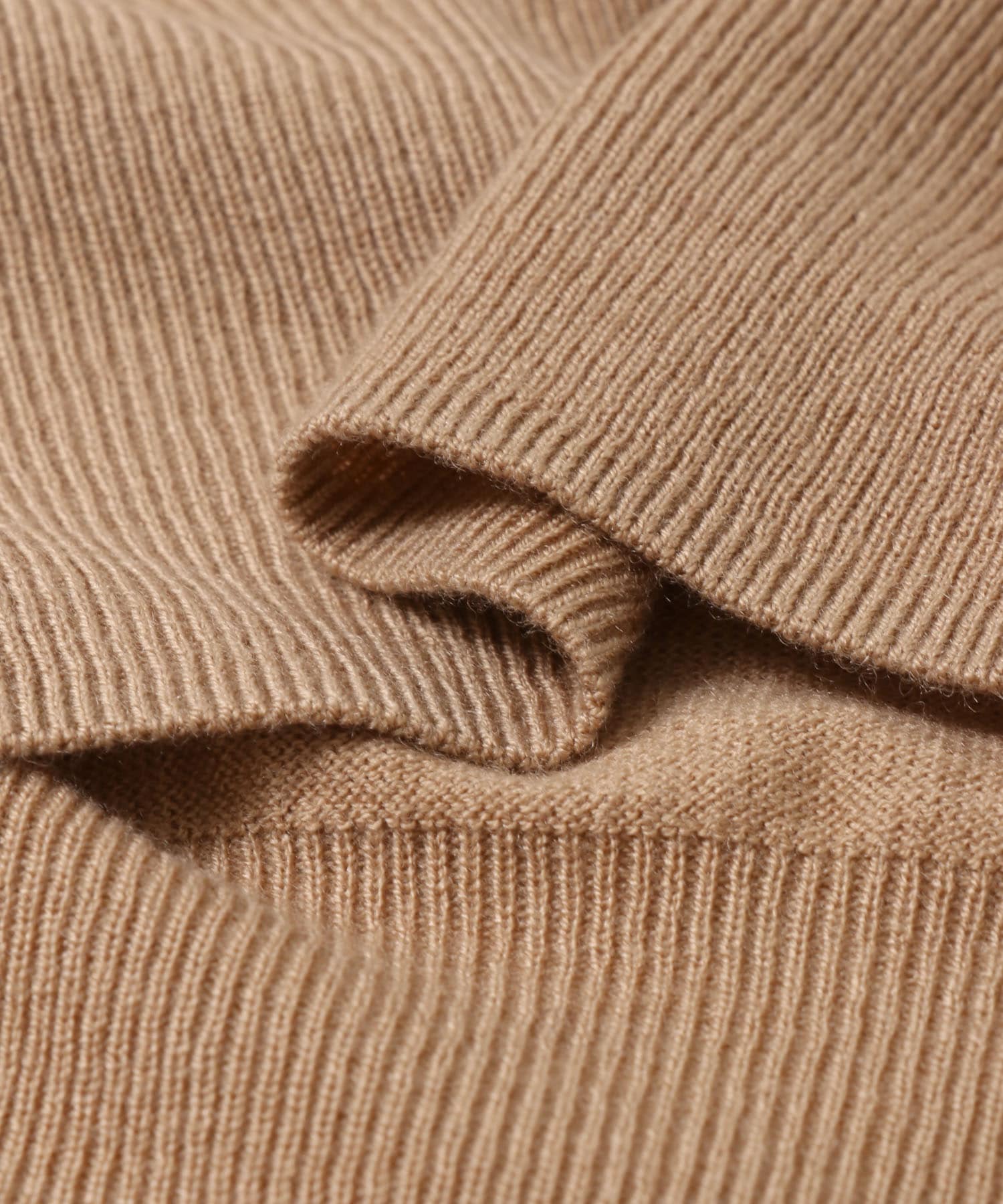 ウールブレンドレイヤードデザインニット BEIGE Free