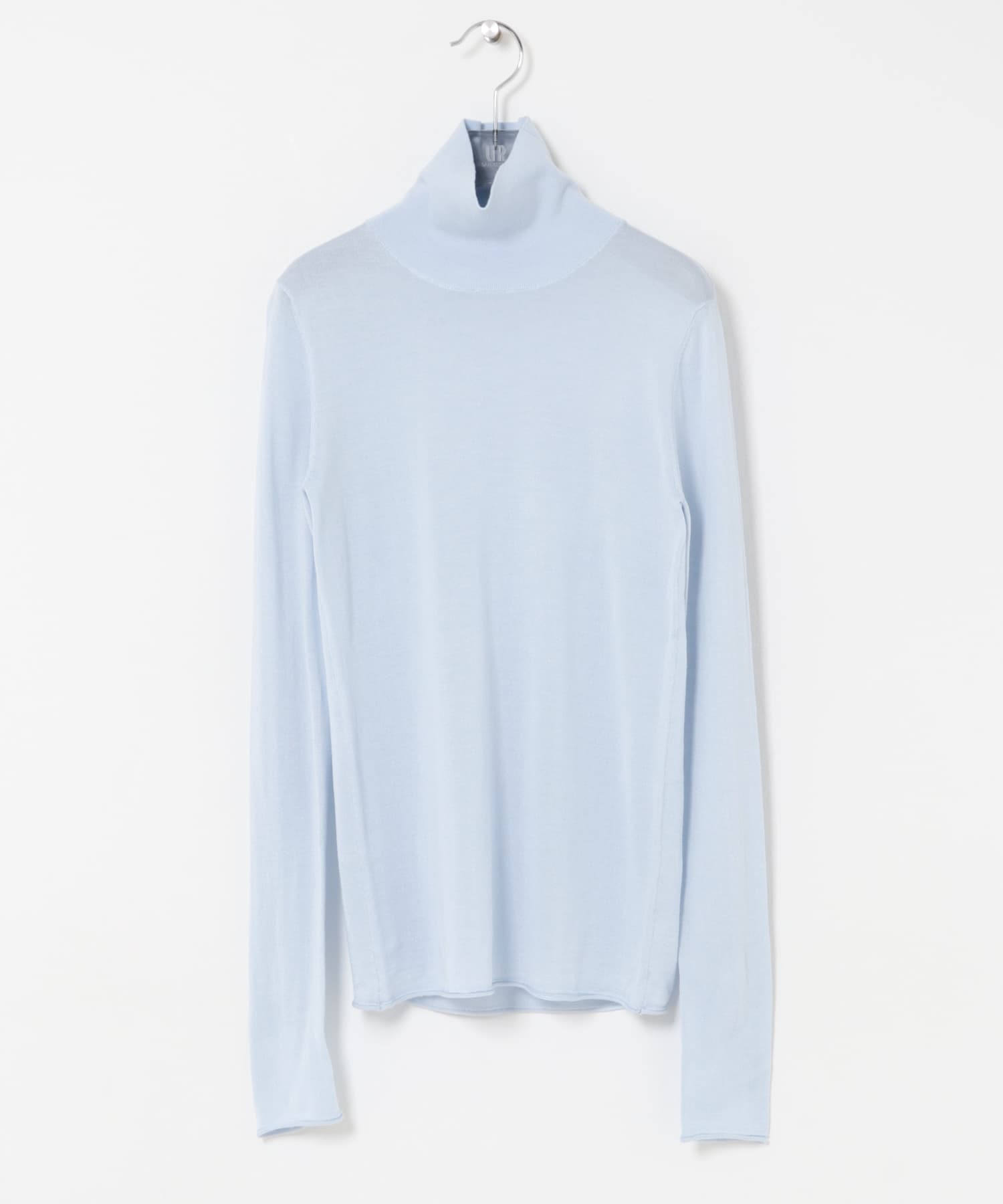 WOOL SILK TURTLENECK KNIT SAX Free