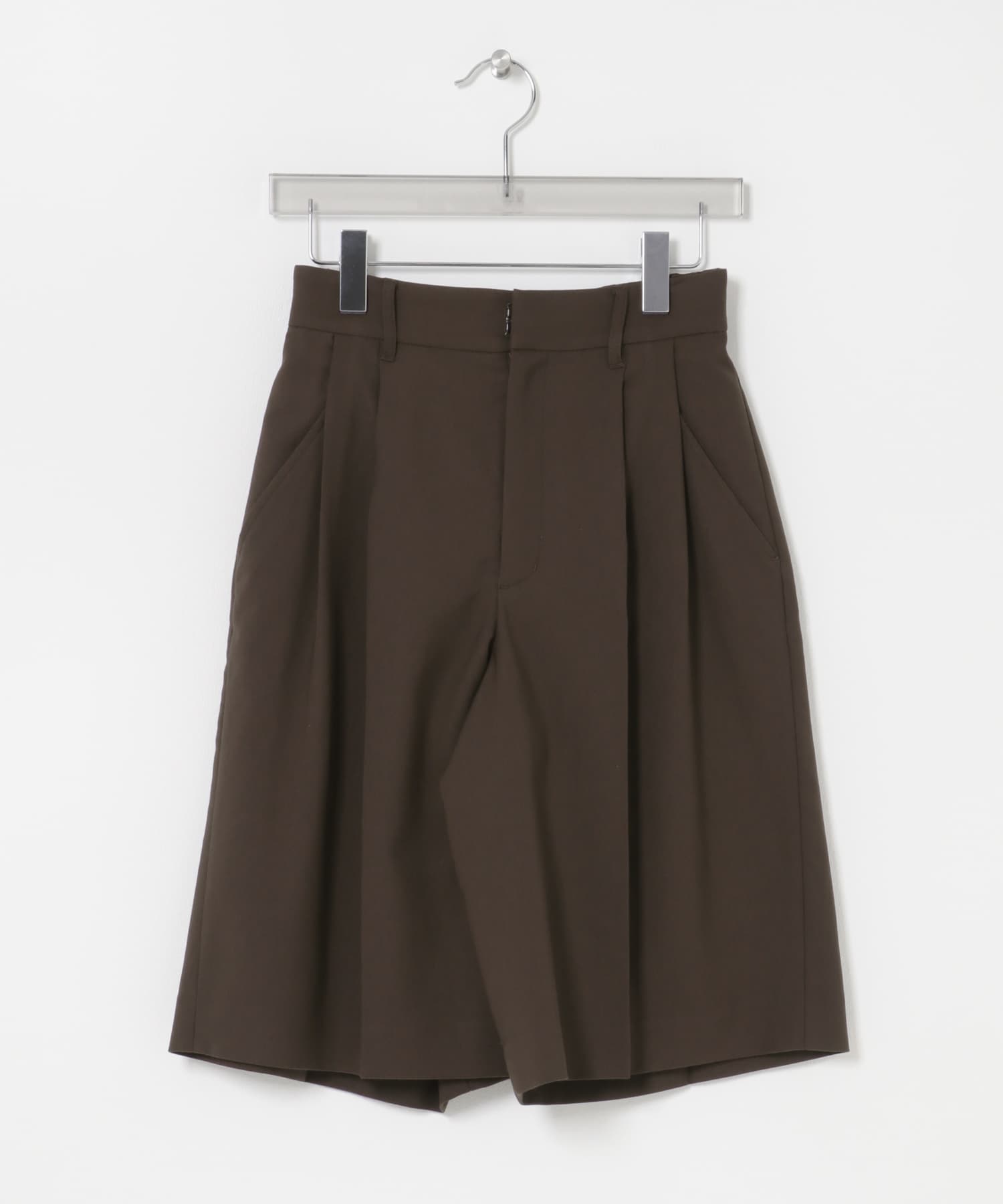 ウールツイルハーフパンツ BROWN 36