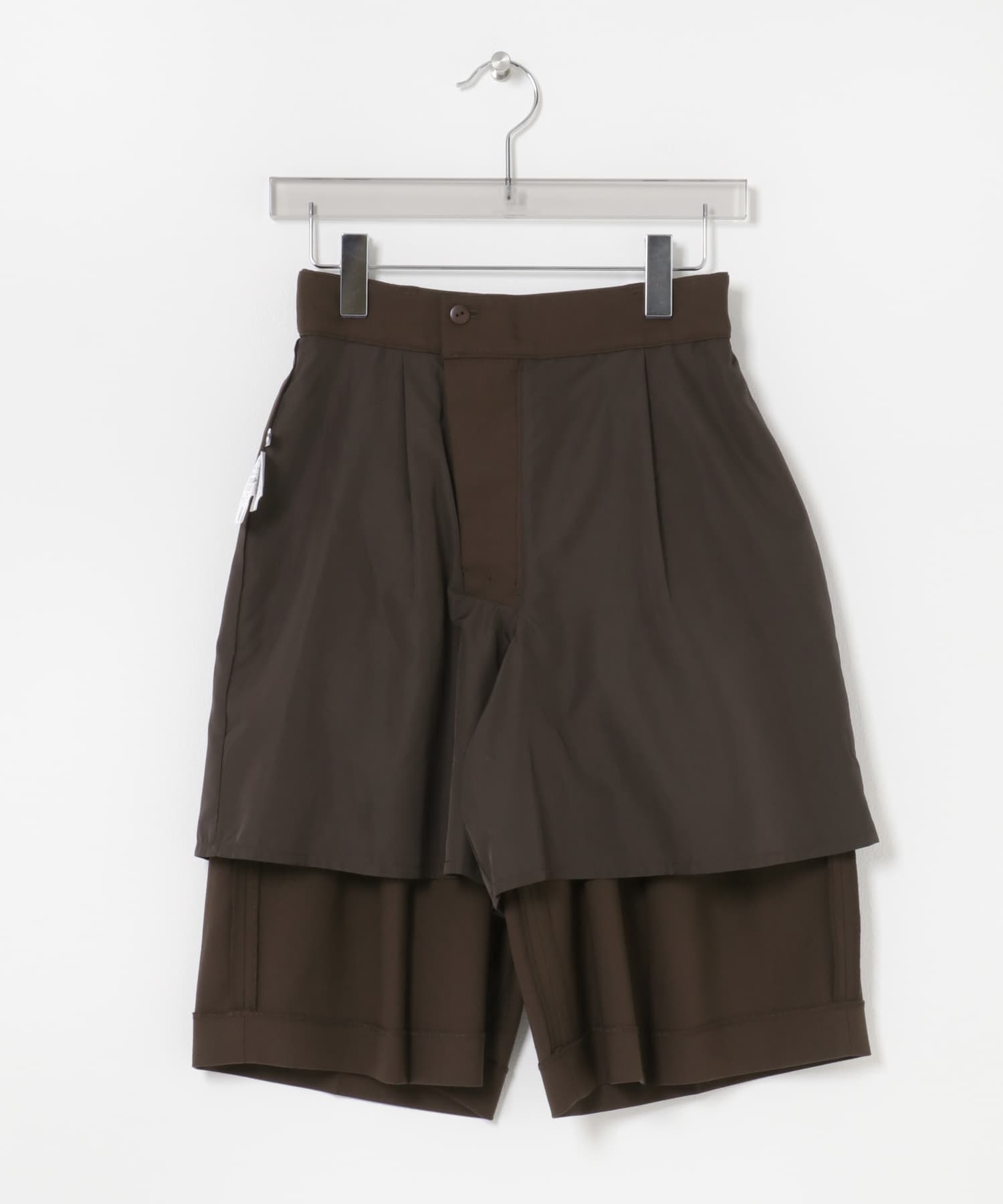 ウールツイルハーフパンツ BROWN 36
