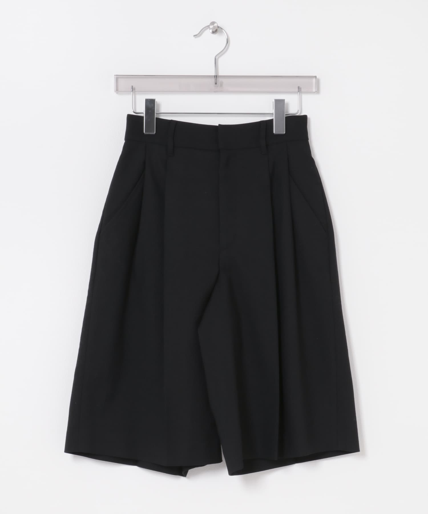 ウールツイルハーフパンツ BLACK 36