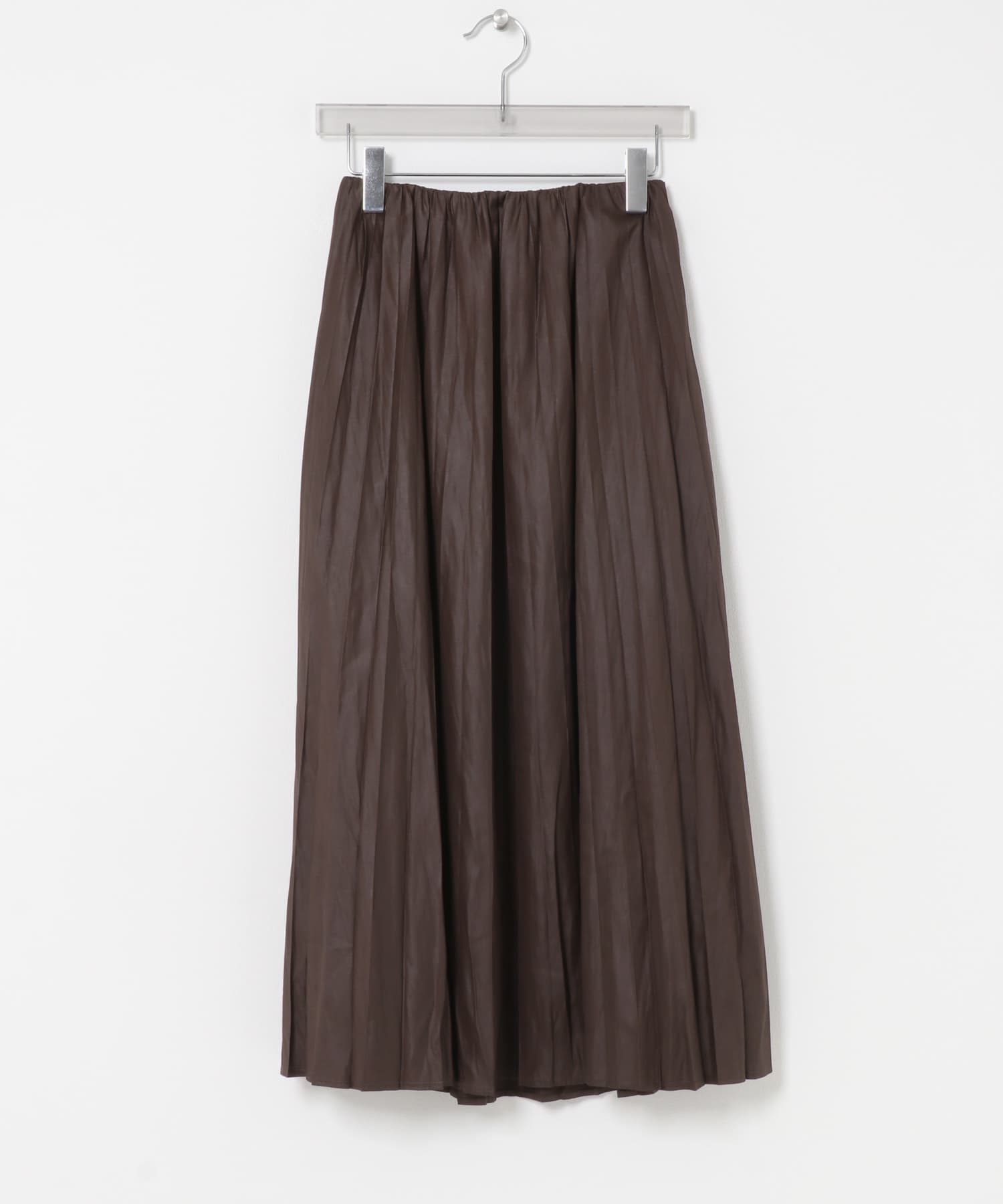 ランダムプリーツスカート BROWN Free