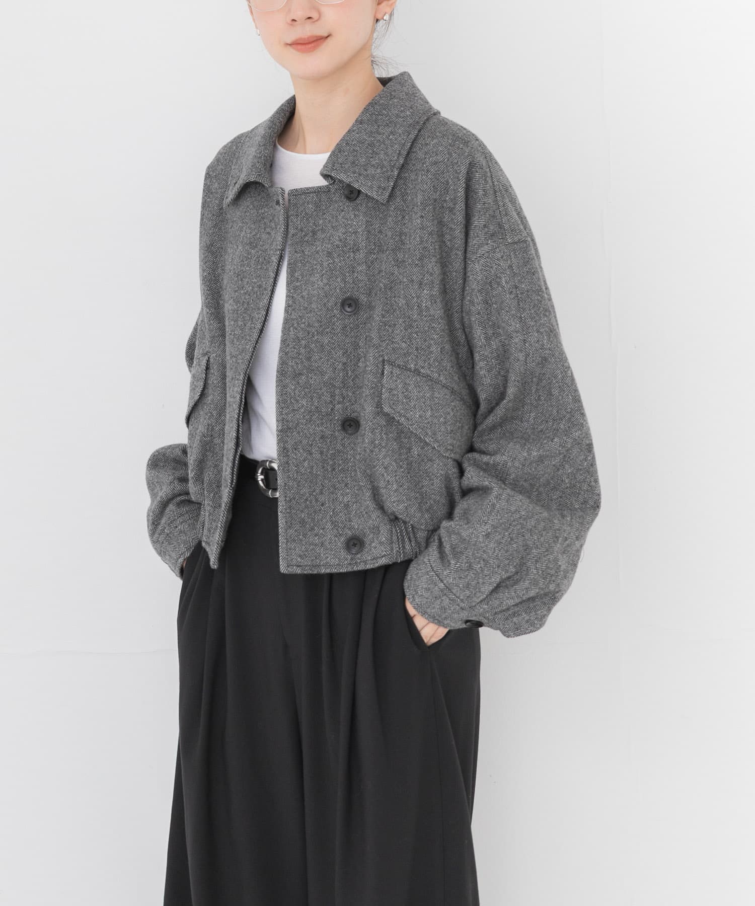 ウールヘリンボーンブルゾン(Free GRAY): アウター｜URBAN RESEARCH