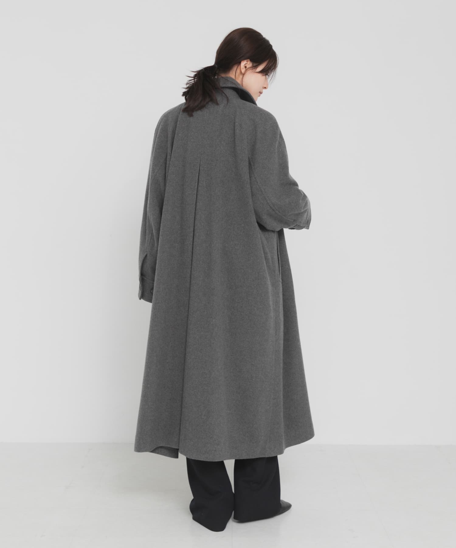 スーパー110ウールステンカラーコート(36 CHARCOAL): アウター｜URBAN