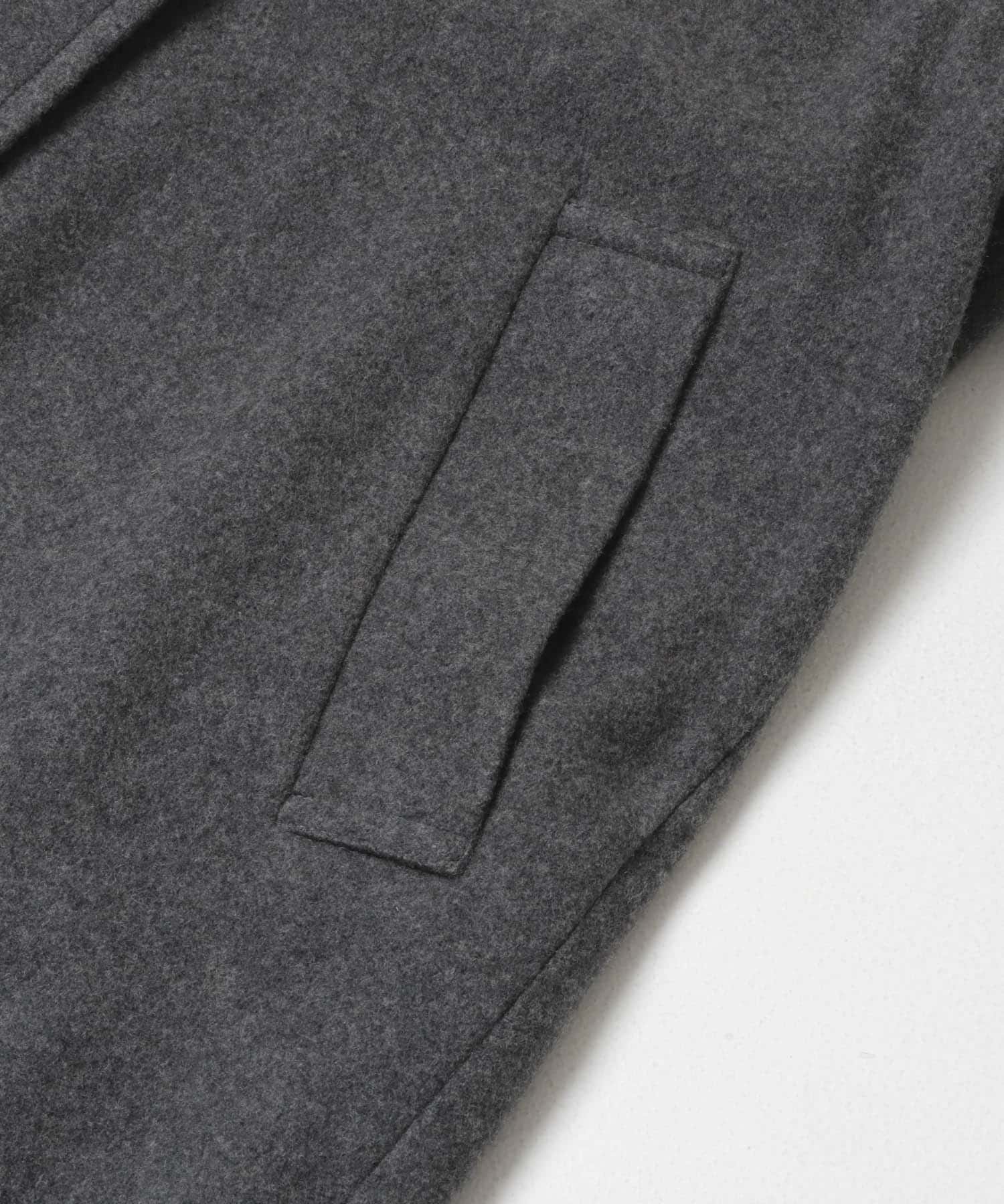スーパー110ウールステンカラーコート CHARCOAL 36