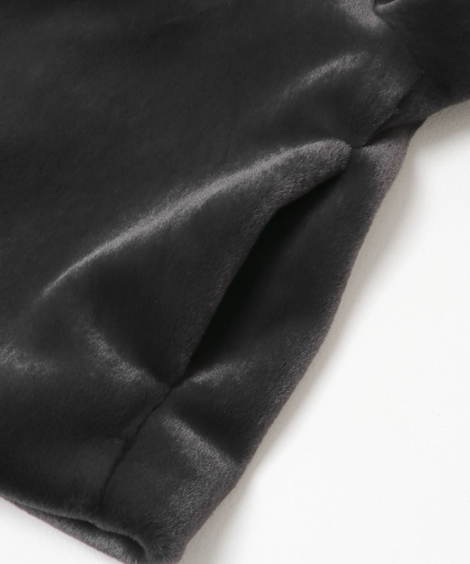 エコファーショートコート CHARCOAL Free