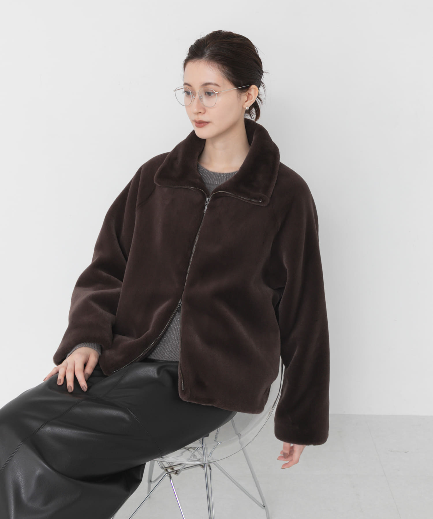エコファーショートコート