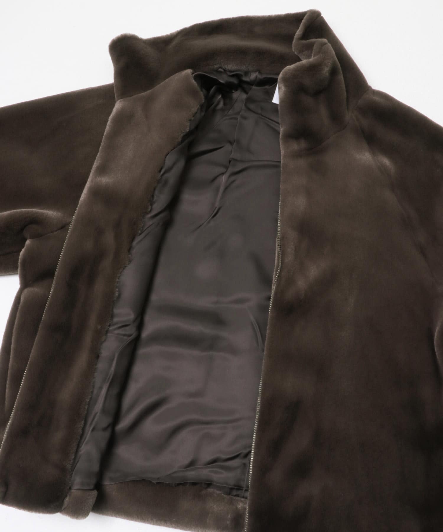 エコファーショートコート BROWN Free