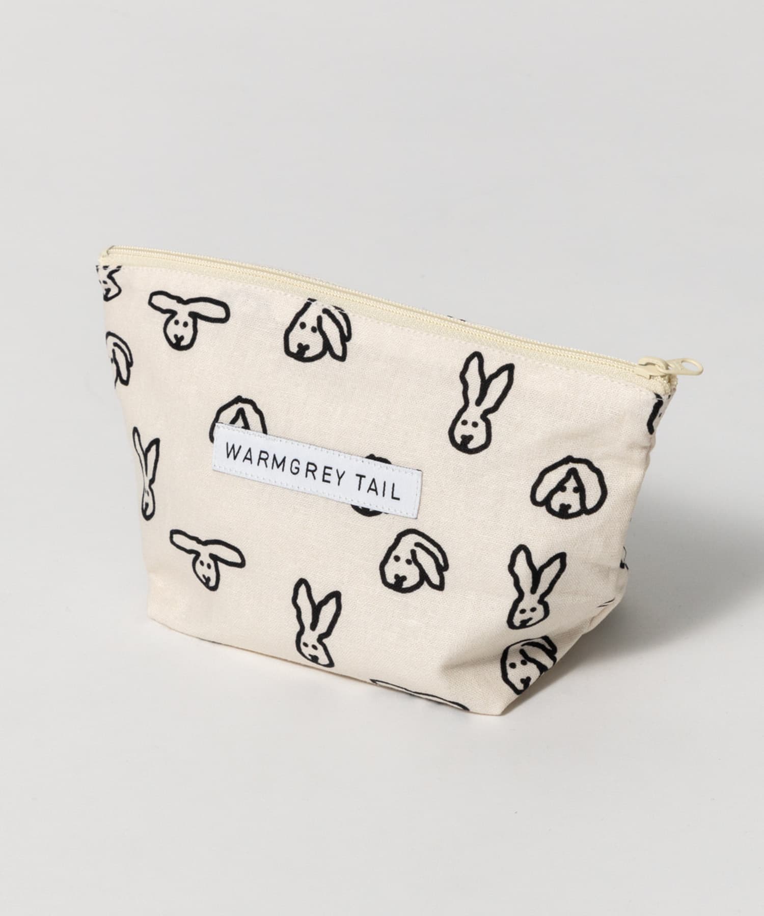 WARMGREYTAIL　STANDING POUCH-BUNNY M IVORY -