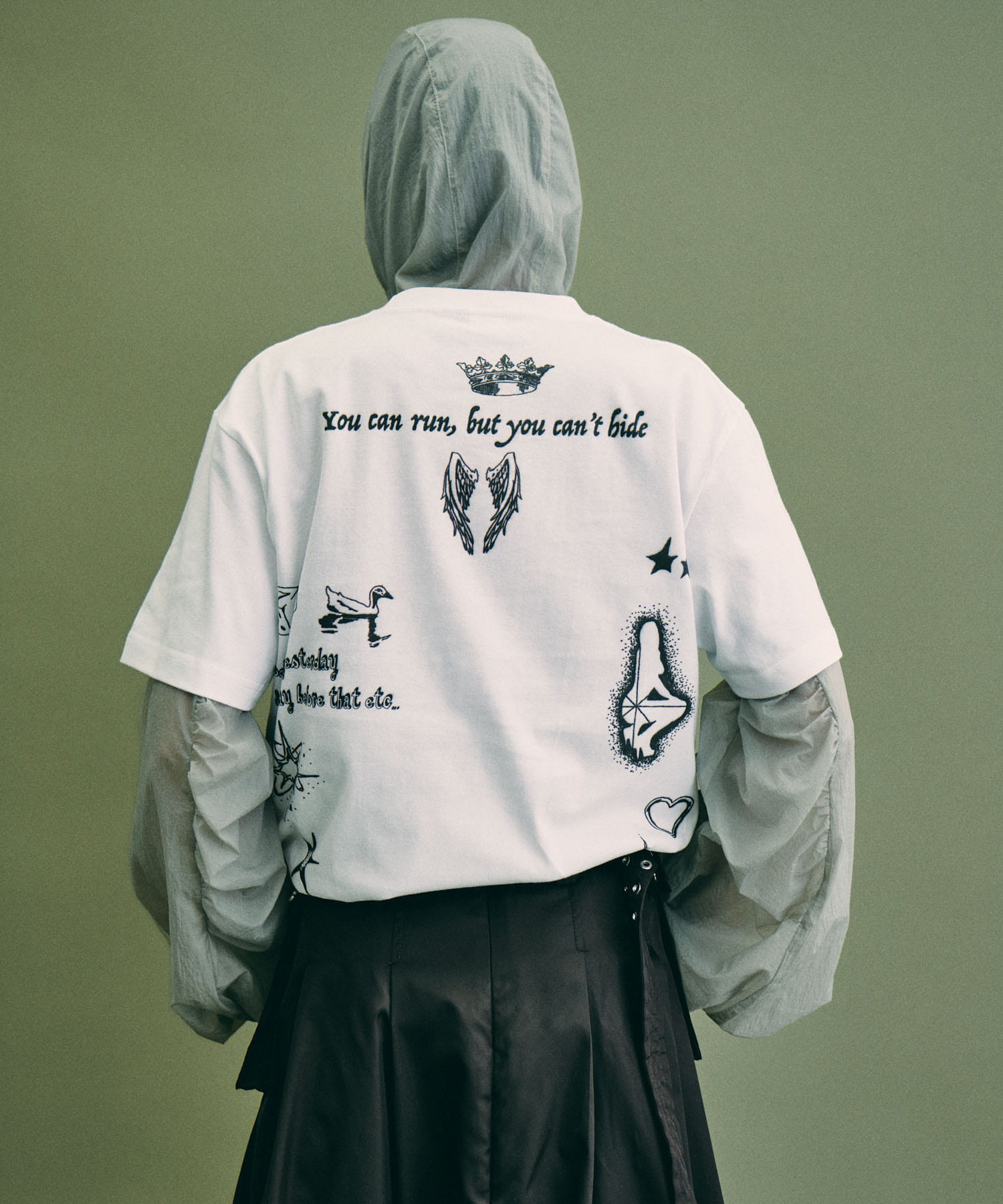 Teya　TATOO T-SHIRTS WHITE S