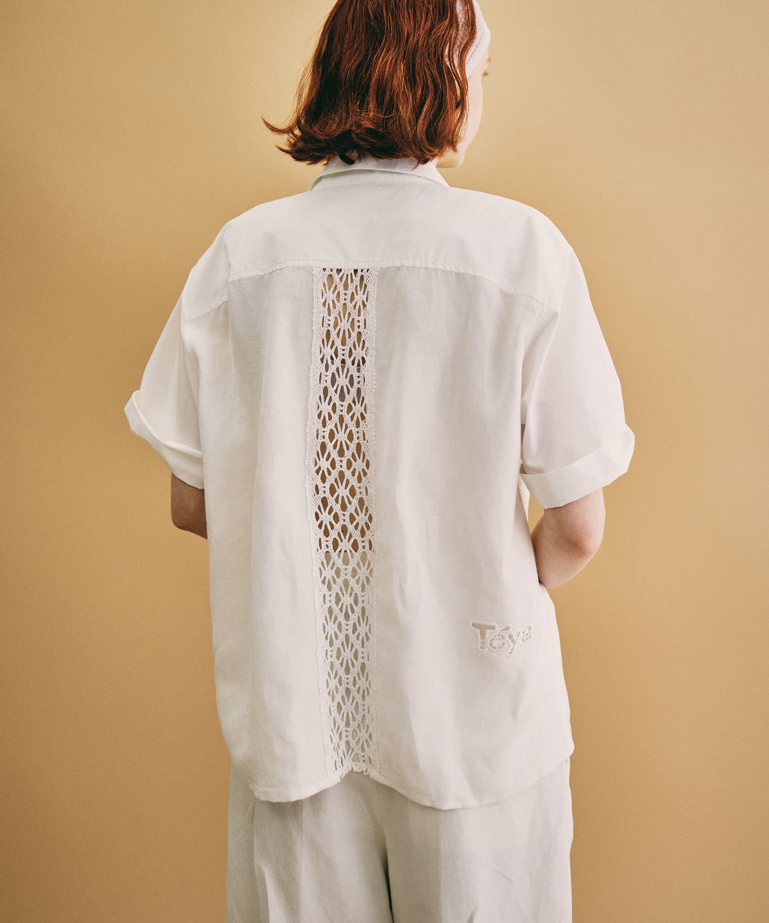 Teya　LACE PANEL SHIRTS