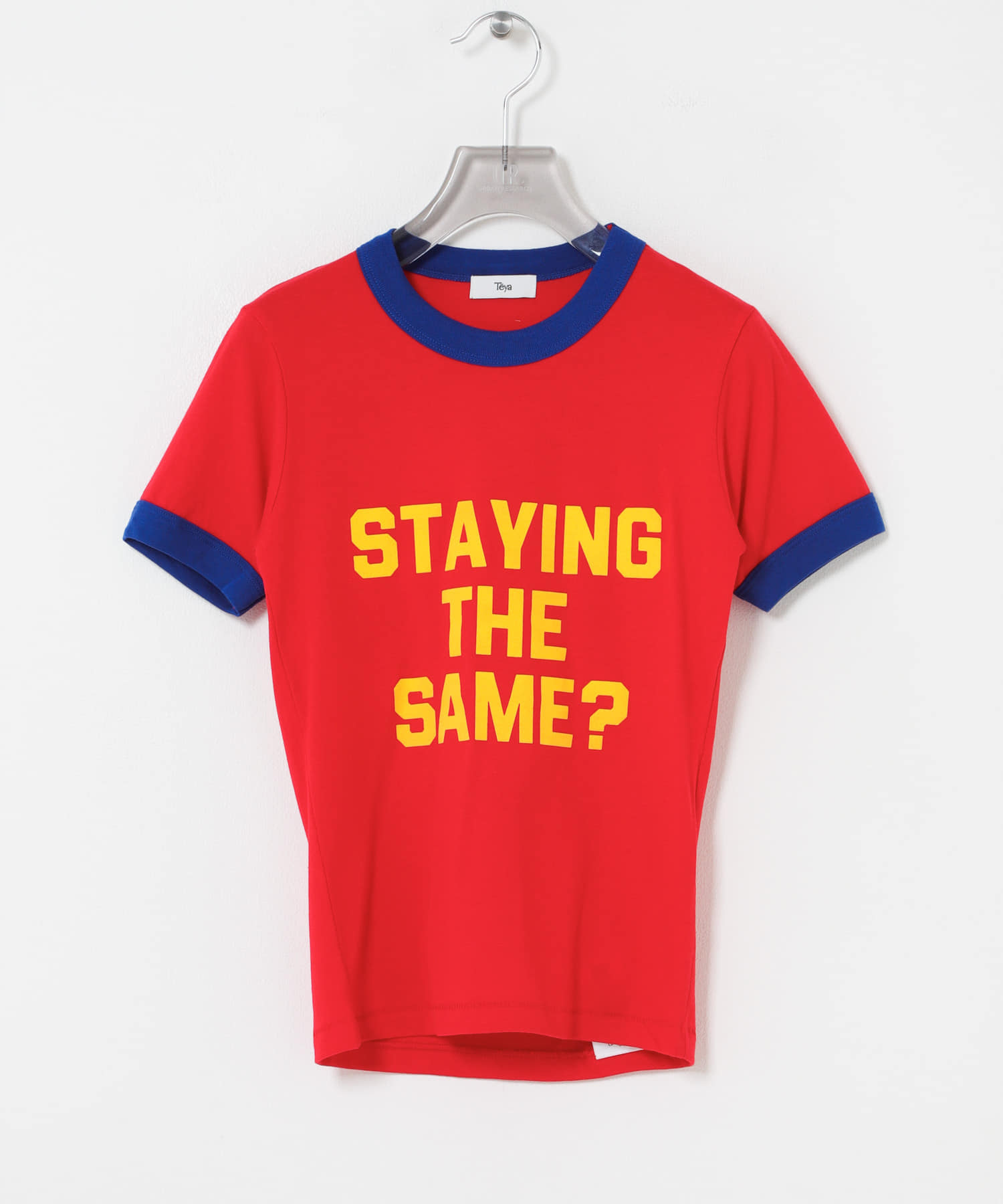 Teya　Flock Letter Ringer T-shirts