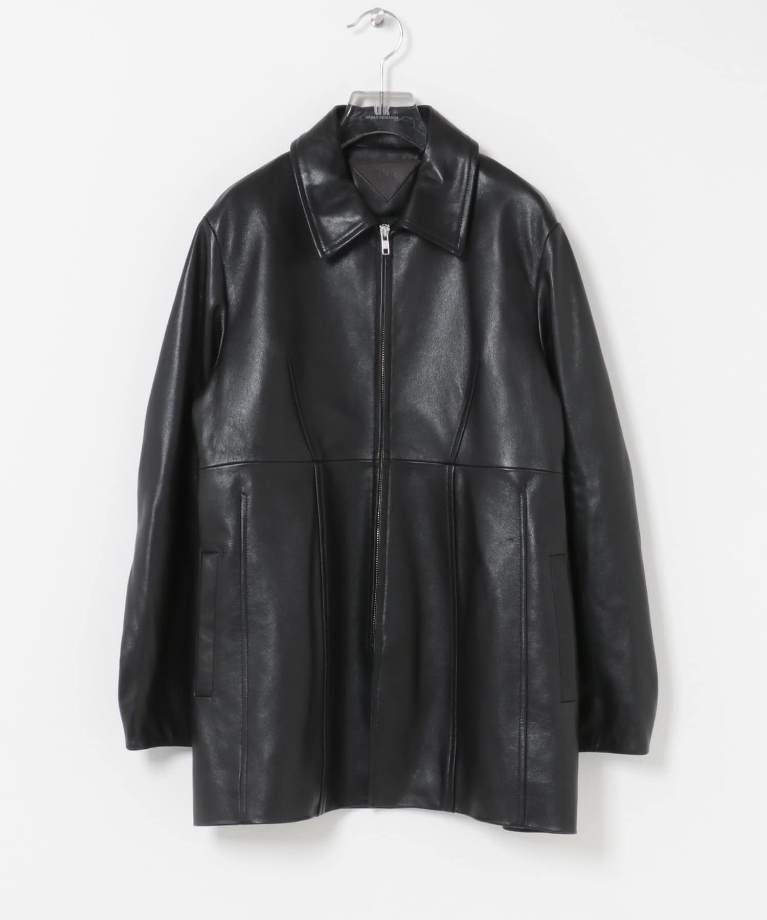 Teya　Fold Leather Jacket BLACK Free