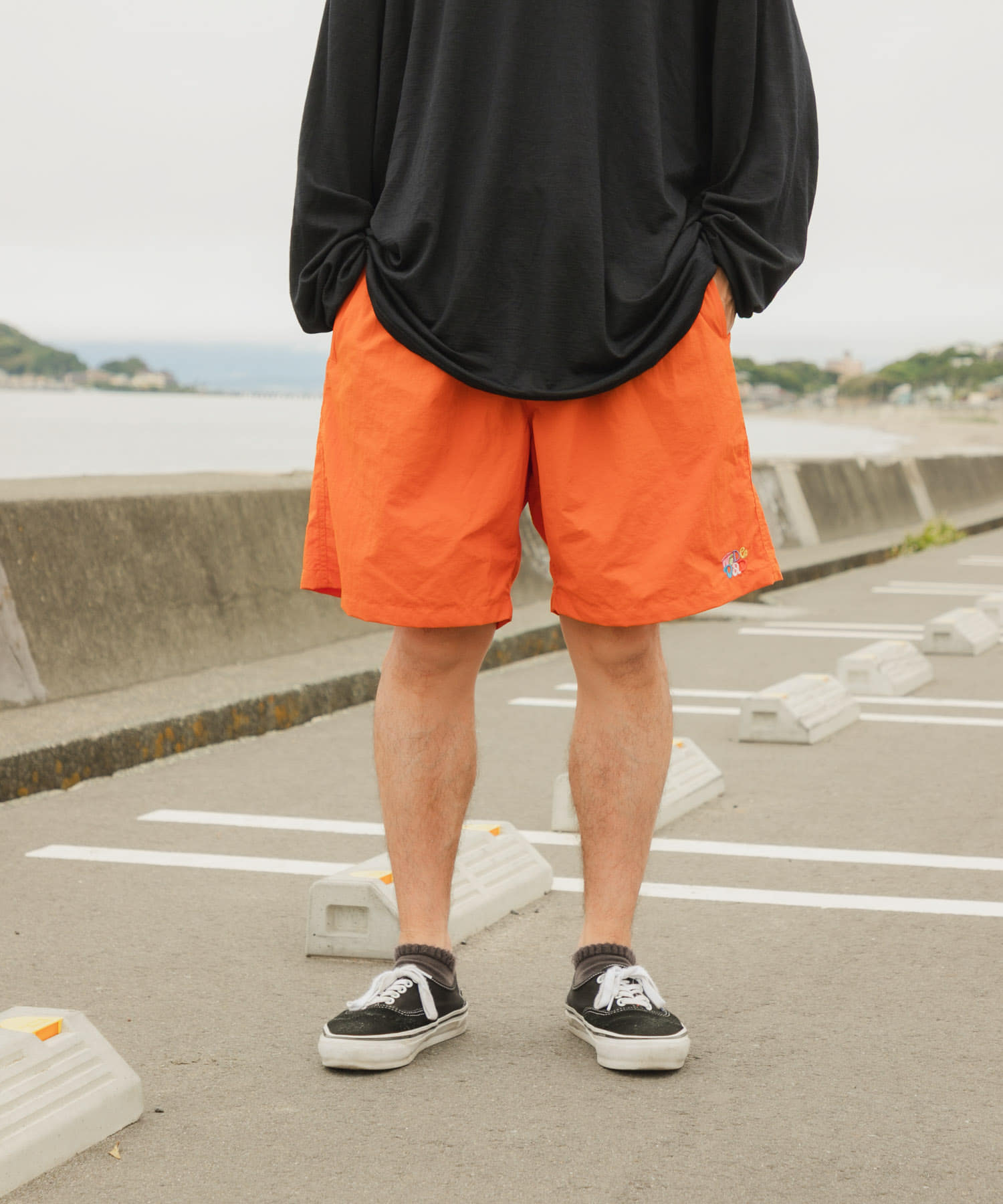 Wide Dad GRAPHIC SHORTS WITH HATCH(1 BLACK): ボトム｜URBAN