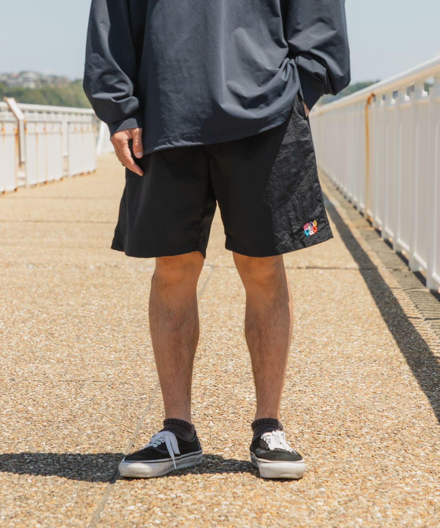 Wide Dad　GRAPHIC SHORTS WITH HATCH
