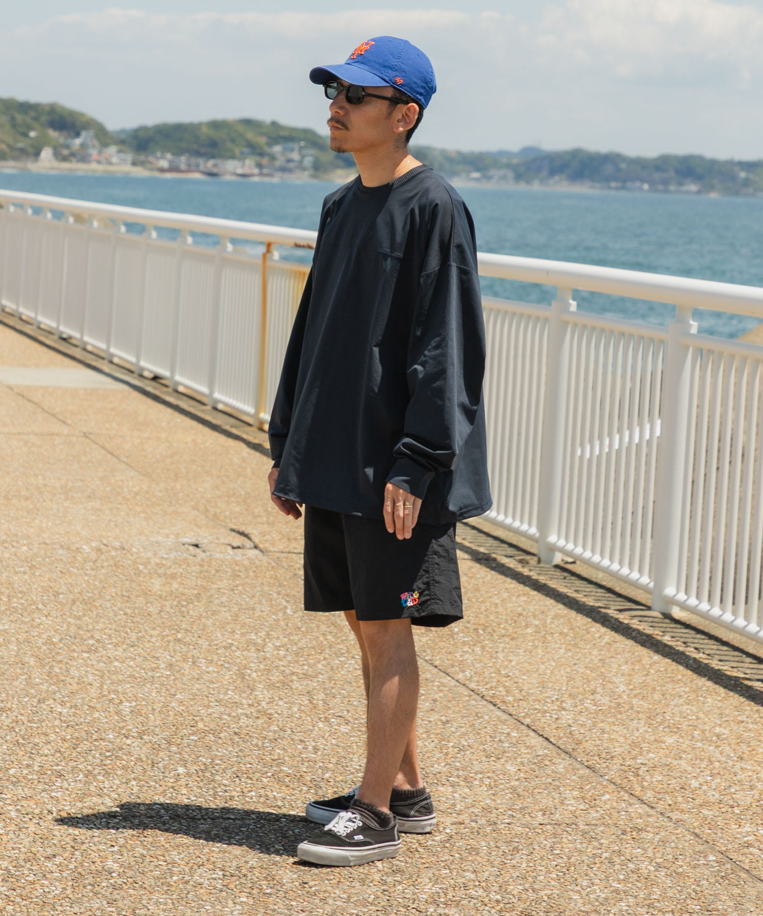 Wide Dad GRAPHIC SHORTS WITH HATCH(1 BLACK): ボトム｜URBAN