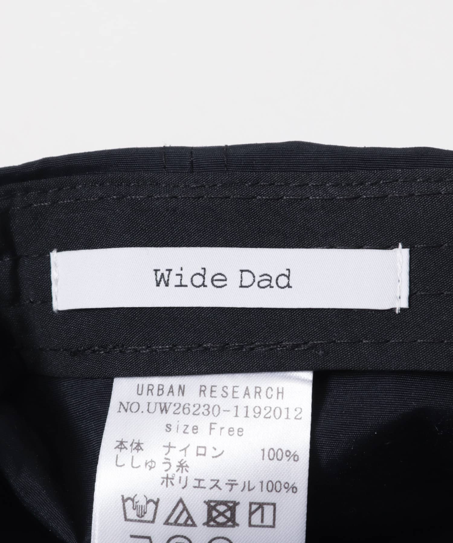 Wide Dad　GRAPHIC CAP WITH HATCH BLACK Free