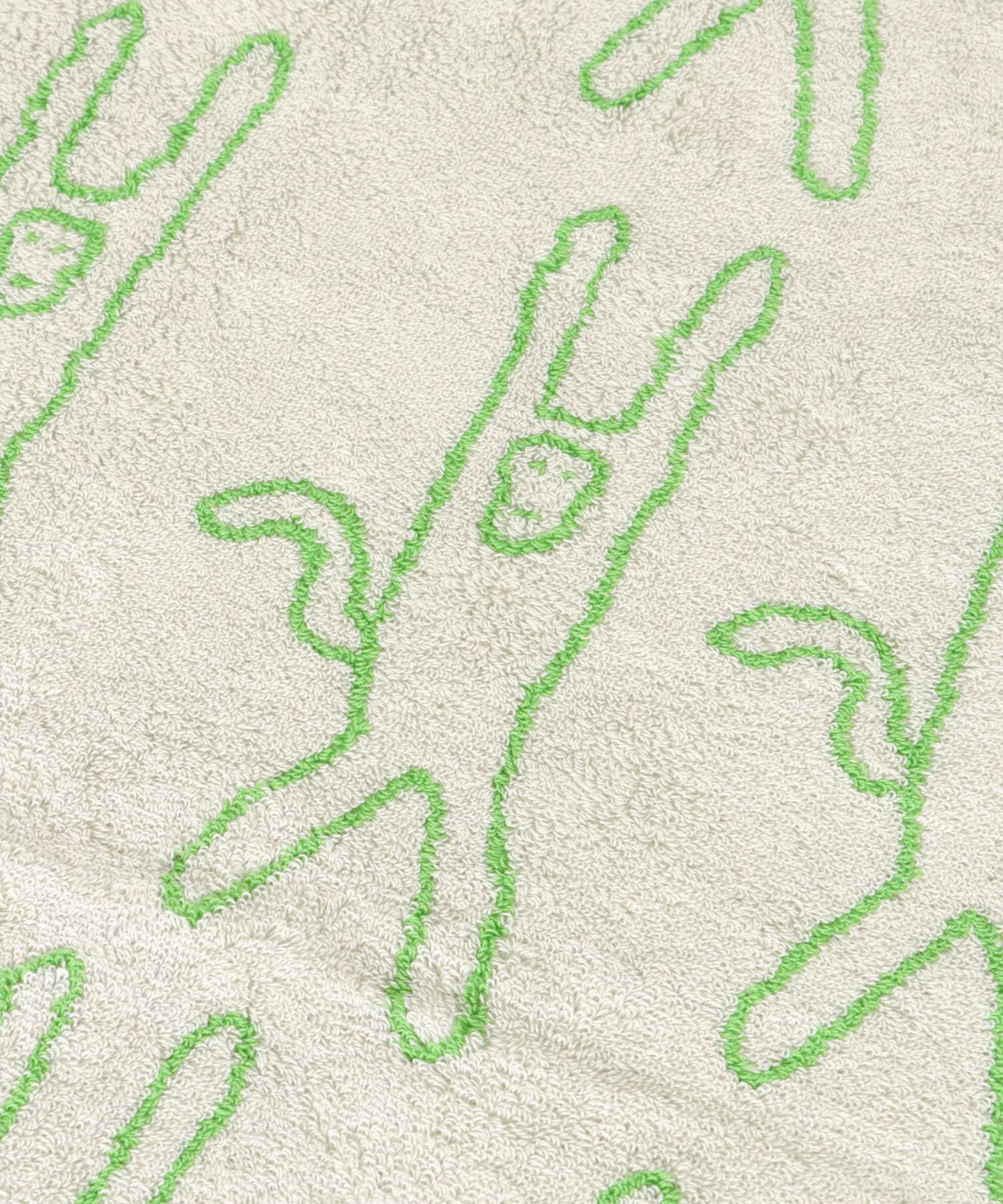 WARMGREYTAIL　FACETOWEL-MONKEY GRN/GRY -
