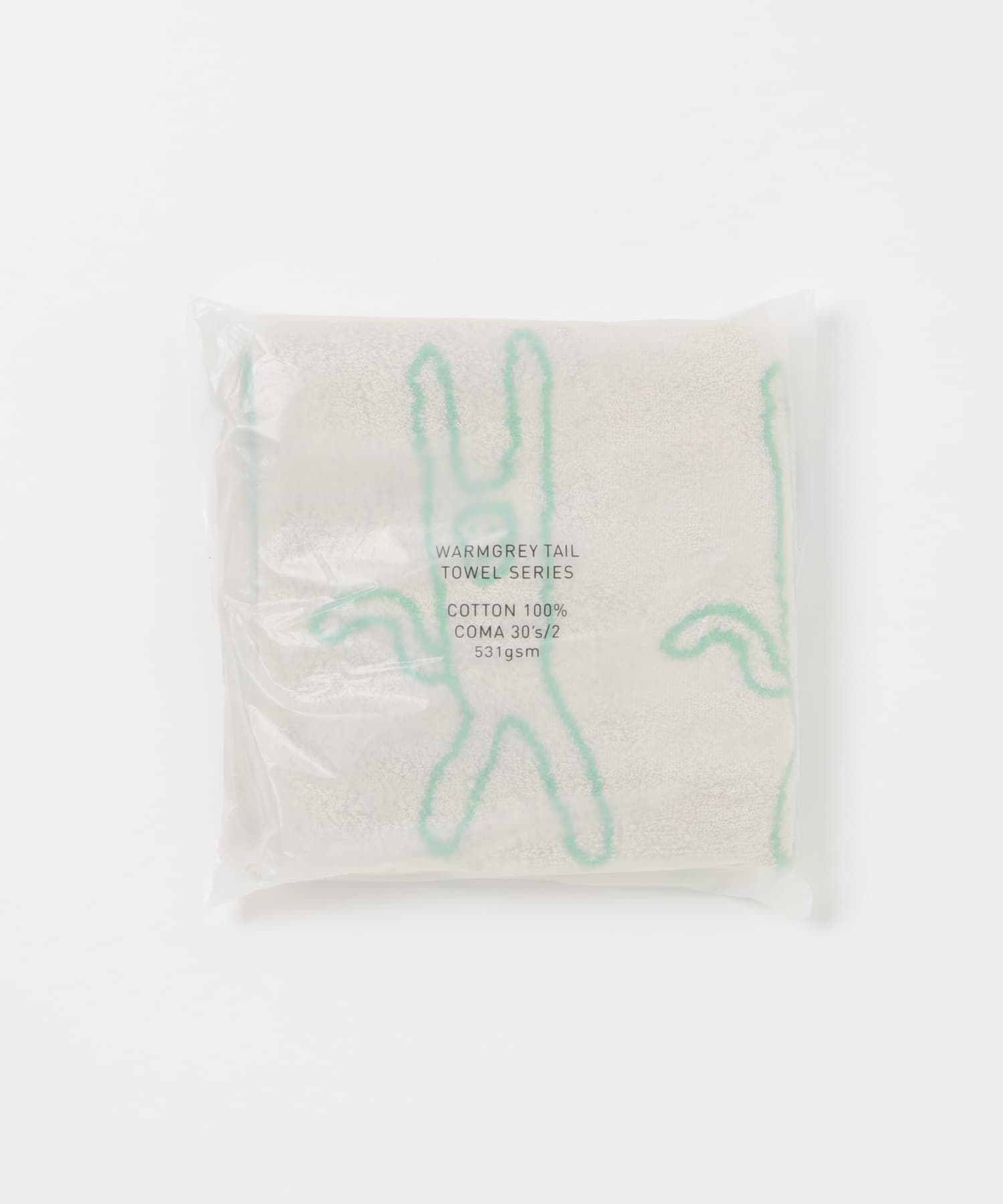 WARMGREYTAIL　FACETOWEL-MONKEY GRN/GRY -