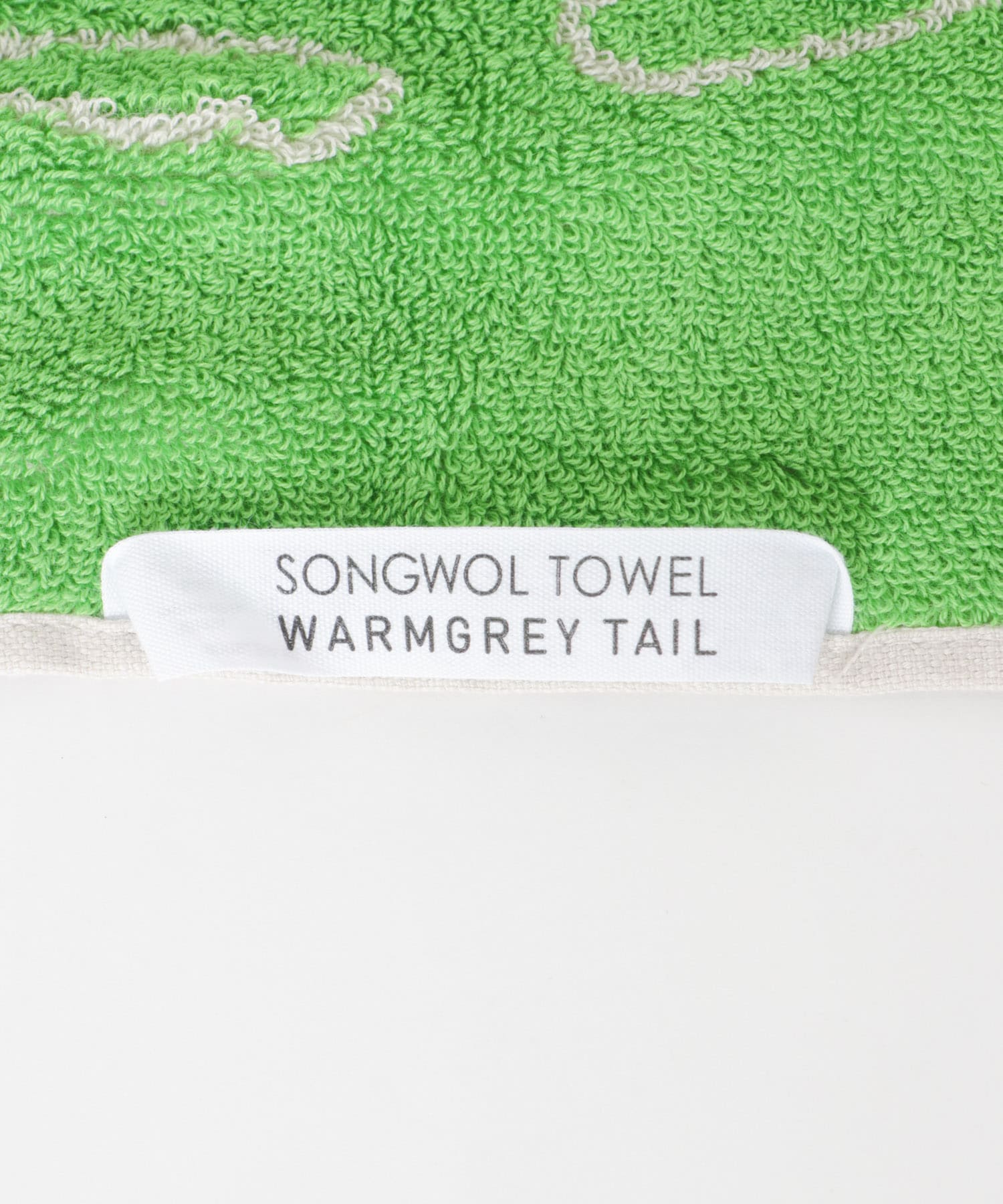 WARMGREYTAIL　FACETOWEL-MONKEY GRN/GRY -