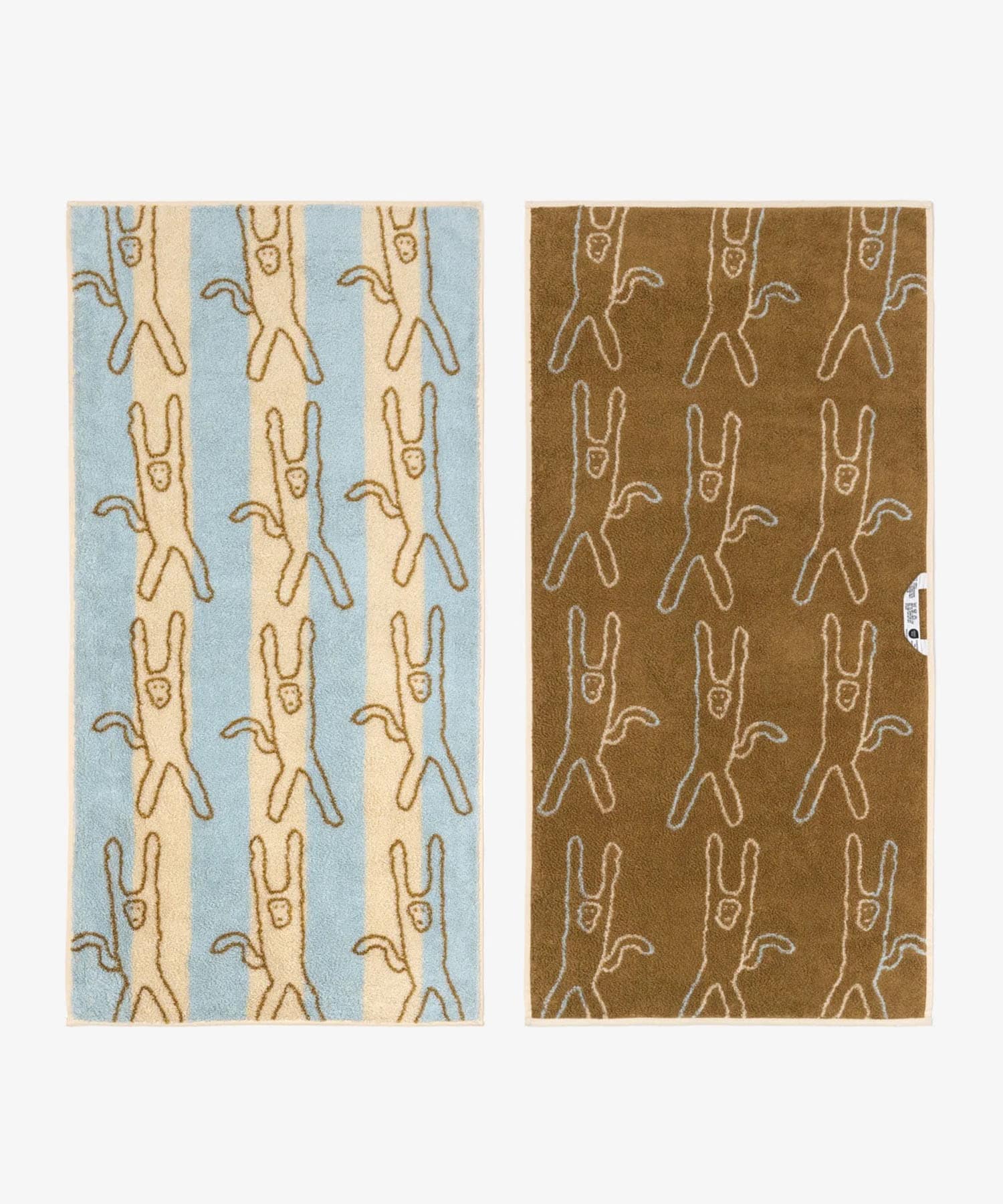WARMGREYTAIL　FACETOWEL-MONKEY BLUE ST -