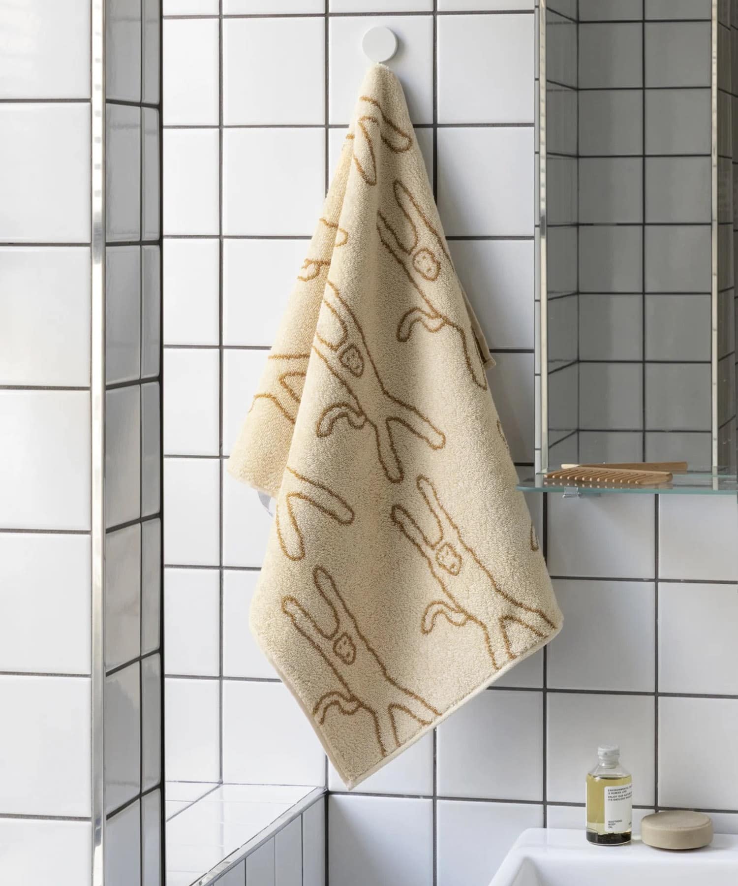 WARMGREYTAIL　FACETOWEL-MONKEY IVORY -
