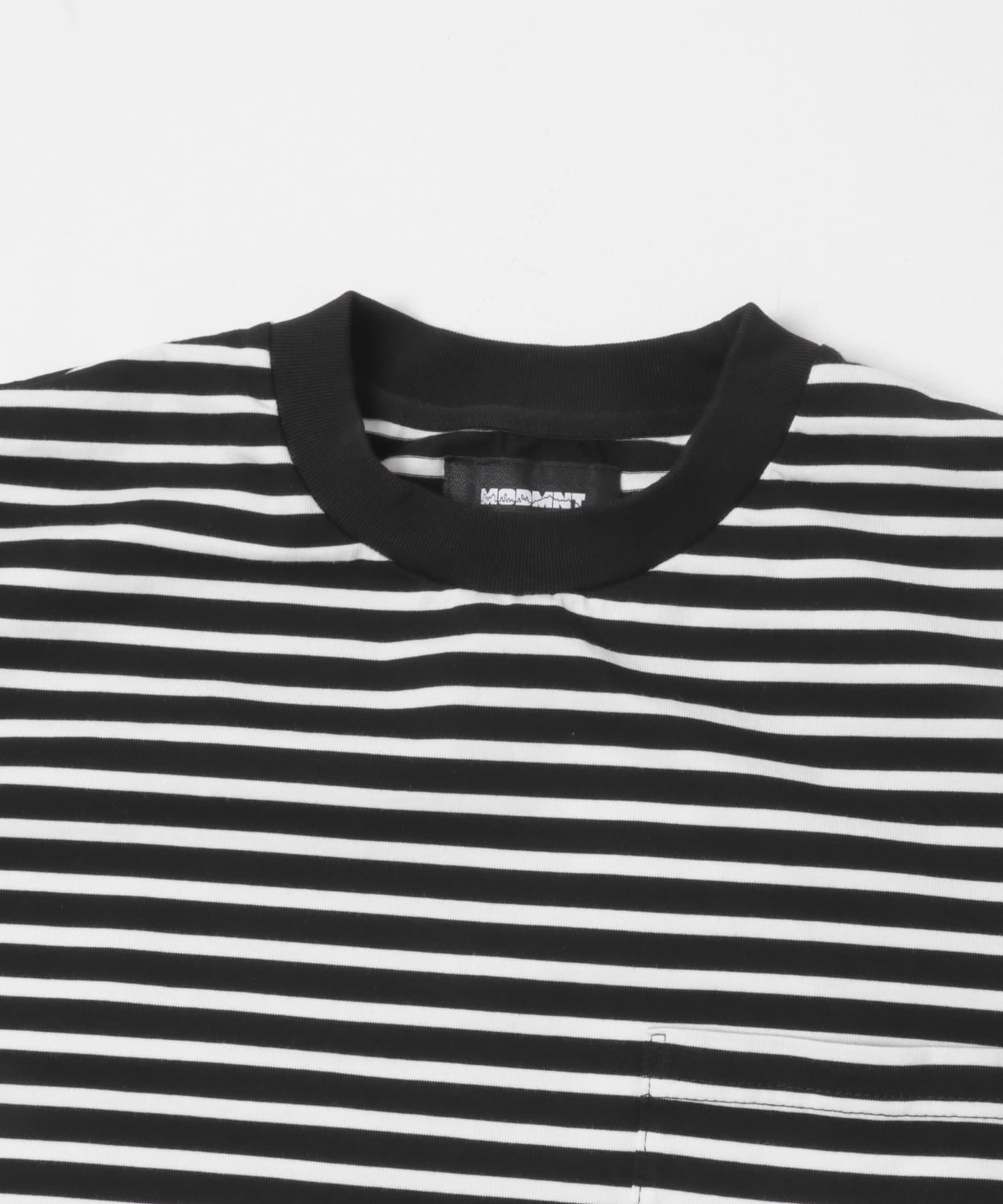 MODMNT　DETACHABLE BORDER L/S TEE NVY S