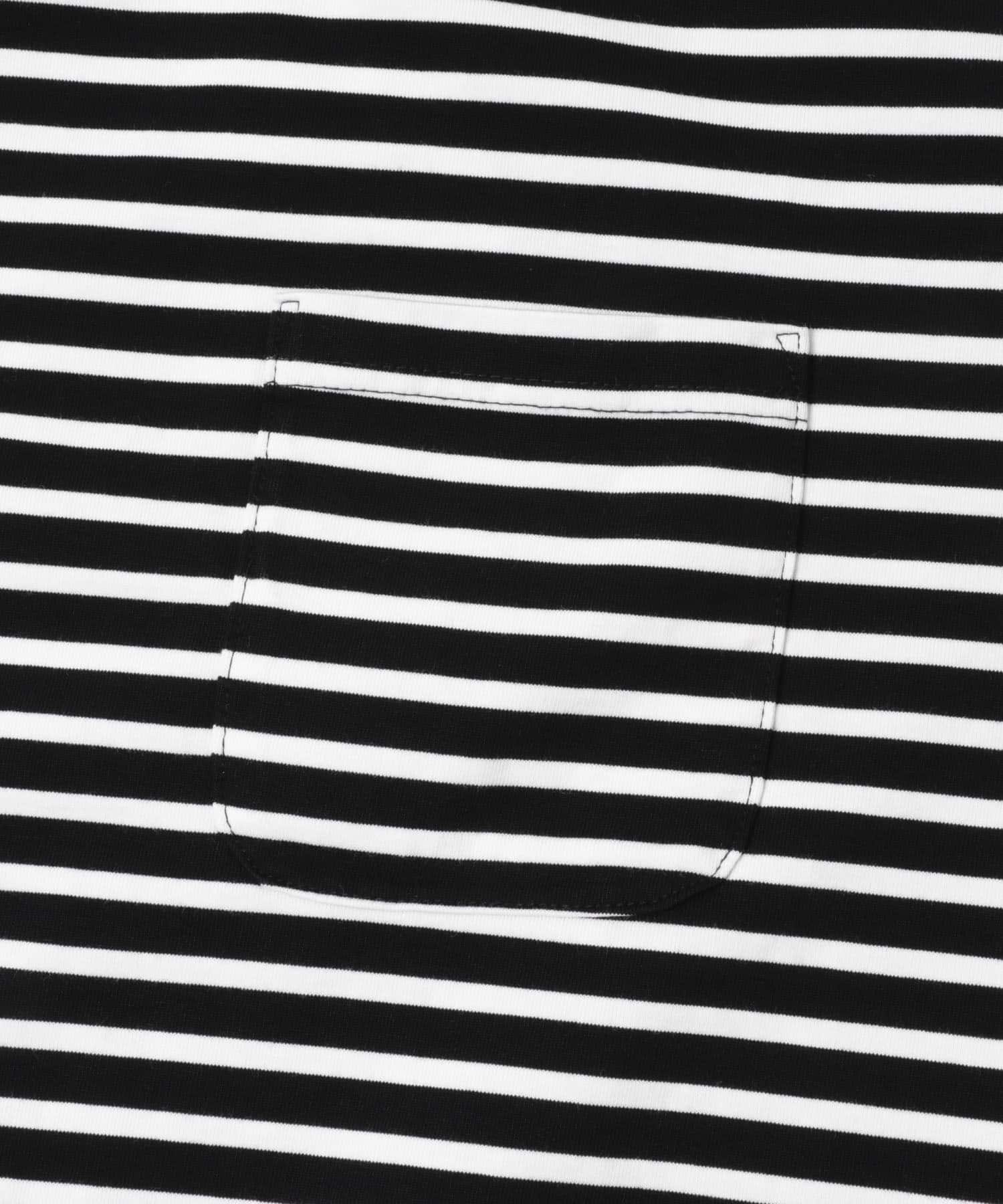 MODMNT　DETACHABLE BORDER L/S TEE NVY S