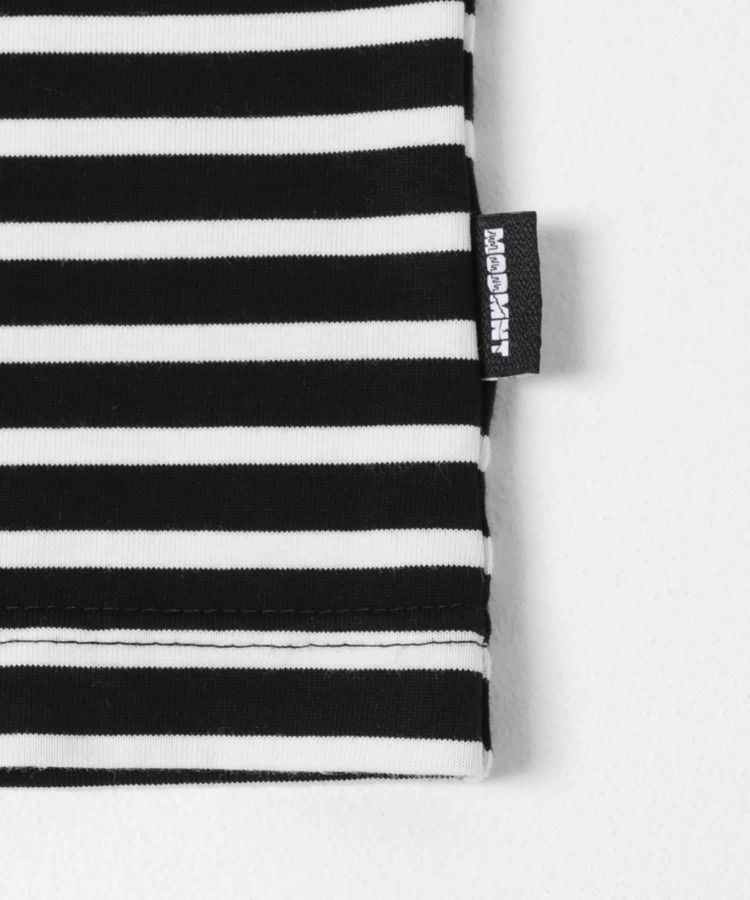 MODMNT　DETACHABLE BORDER L/S TEE NVY S