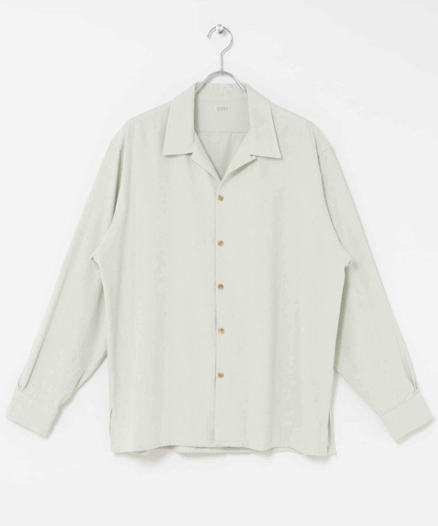A PRESSE　Silk Nep Loop Collar Shirt
