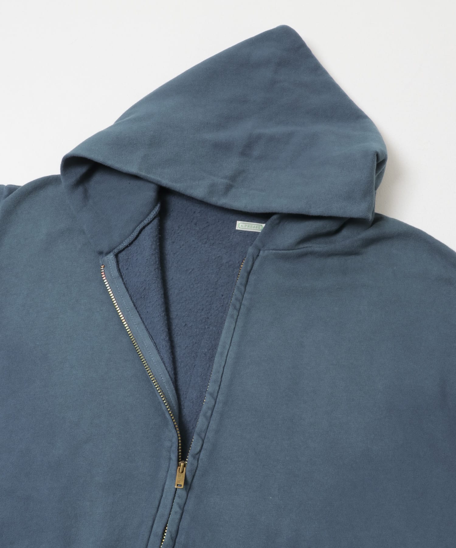 A PRESSE Vintage Light Weight Zip Sweat Hoodie(2 GRAY): トップス