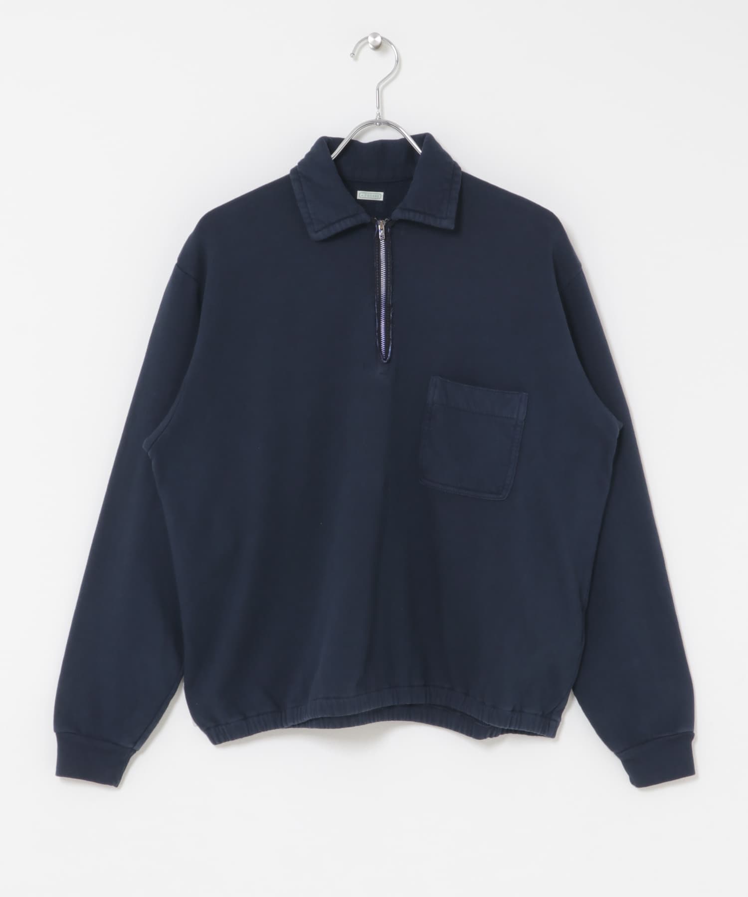 A PRESSE　Half Zip Sweatshirt NAVY 1