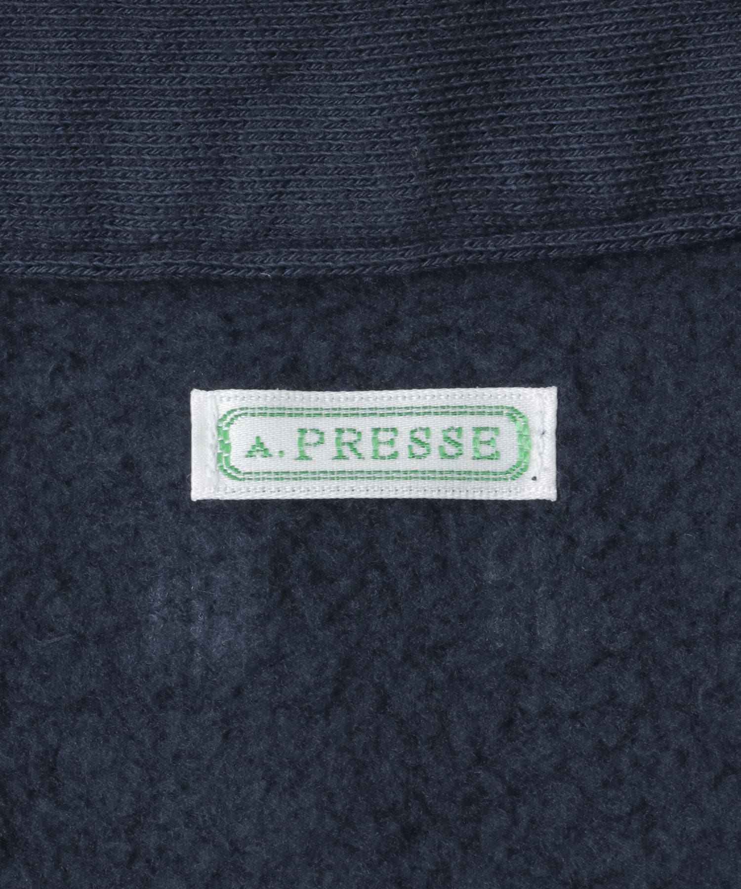 A PRESSE　Half Zip Sweatshirt NAVY 1