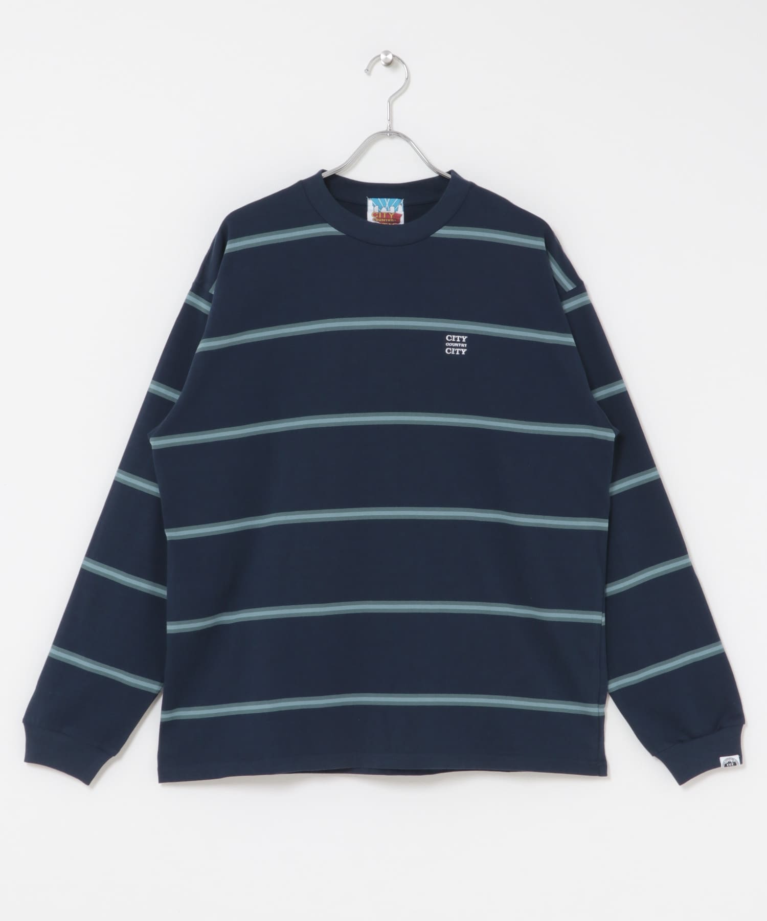 CITY COUNTRY CITY×Marmot　EMBROIDERD LOGO BORDER L/S T-SHIRT
