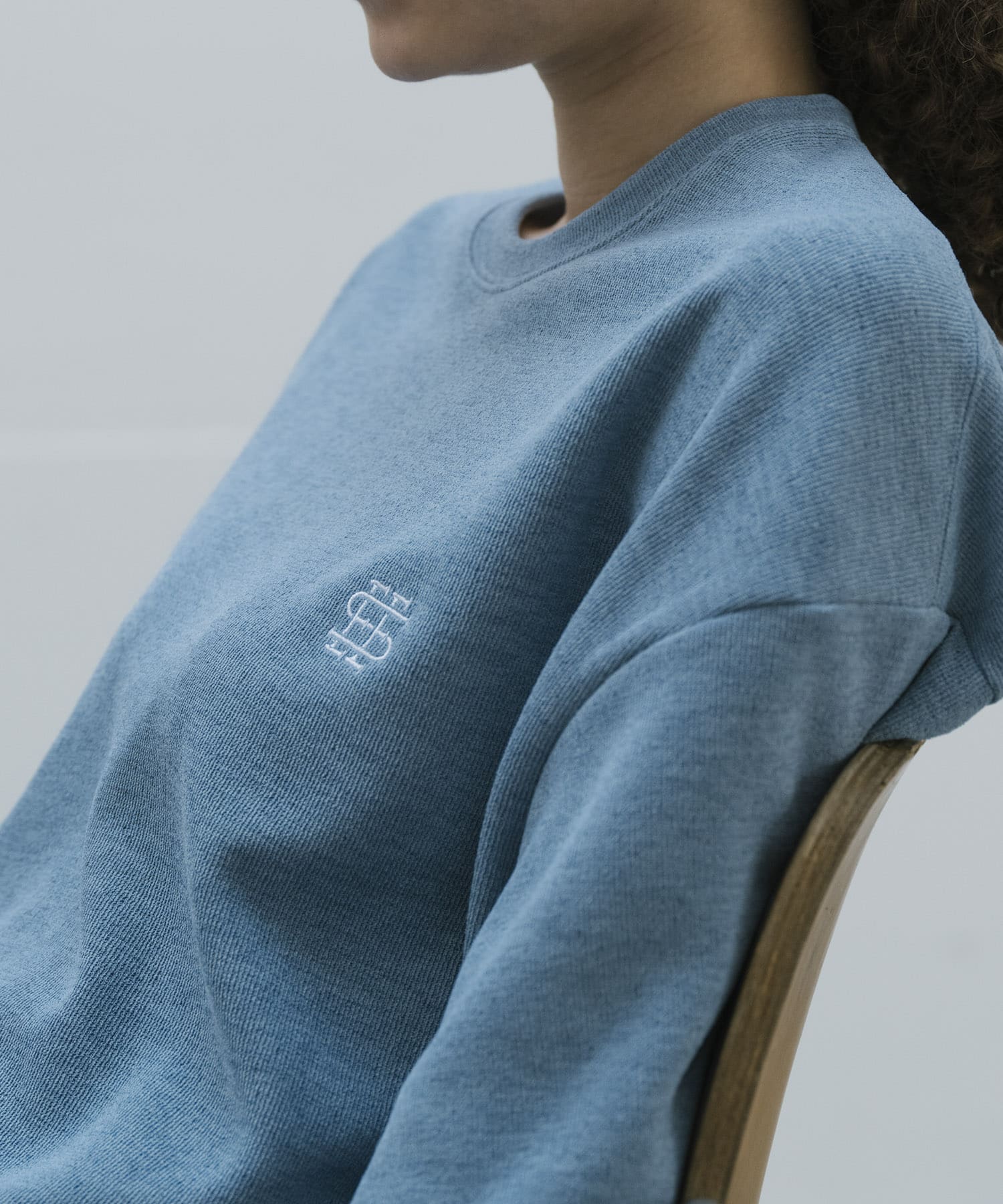 SEE SEE　BASIC LS TEE ( KNIT SEW) BLUE M