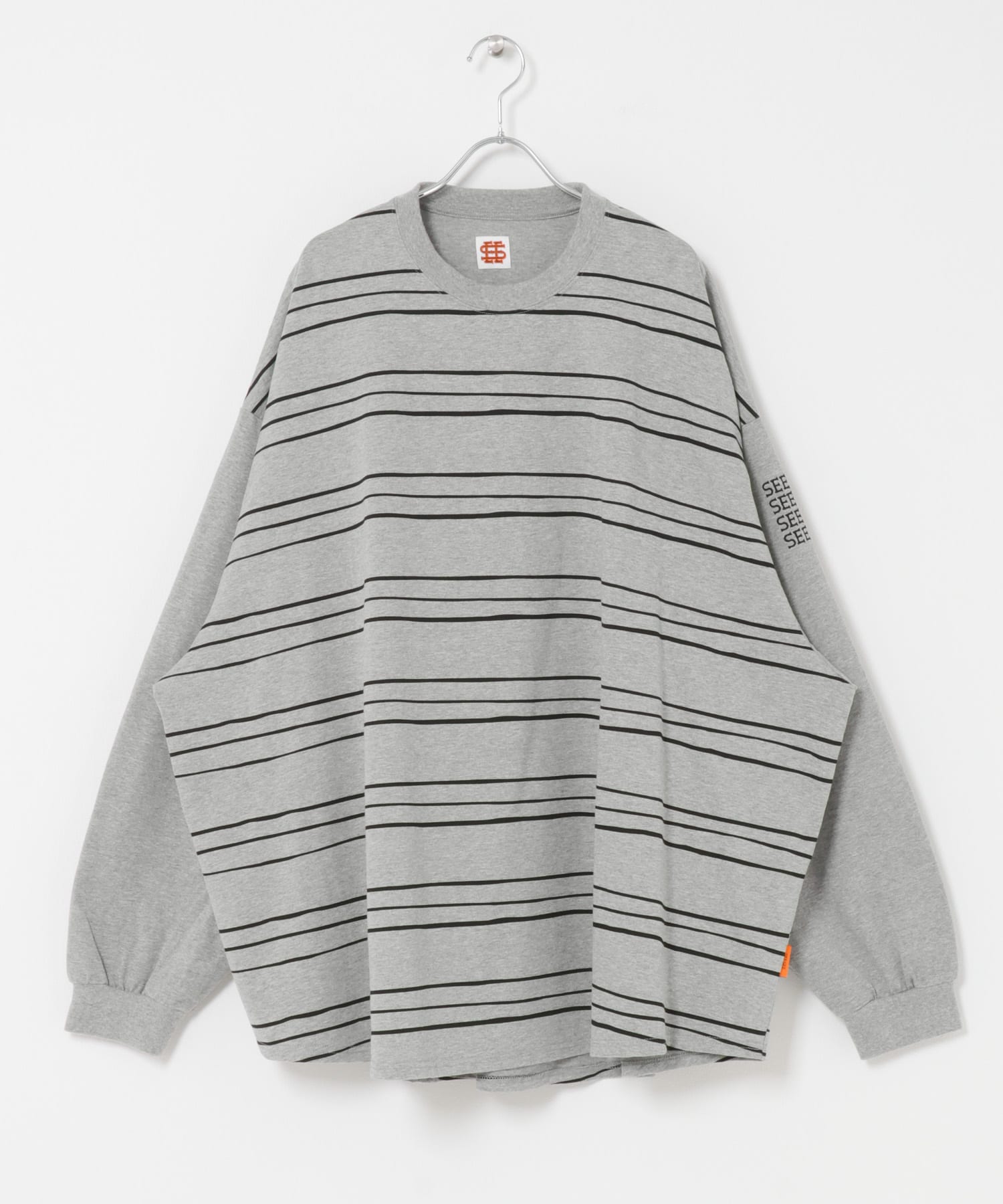 SEE SEE　SUPER BIG  LS TEE (MULTI BORDER)