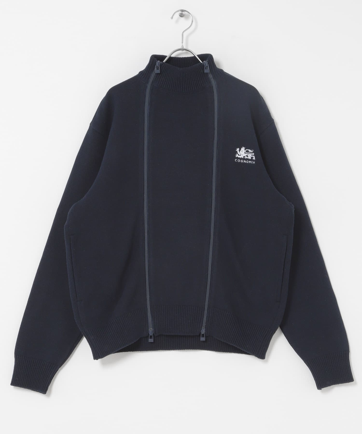 COGNOMEN　W.ADJUSTABLE KNIT TRACK JACKET NAVY M